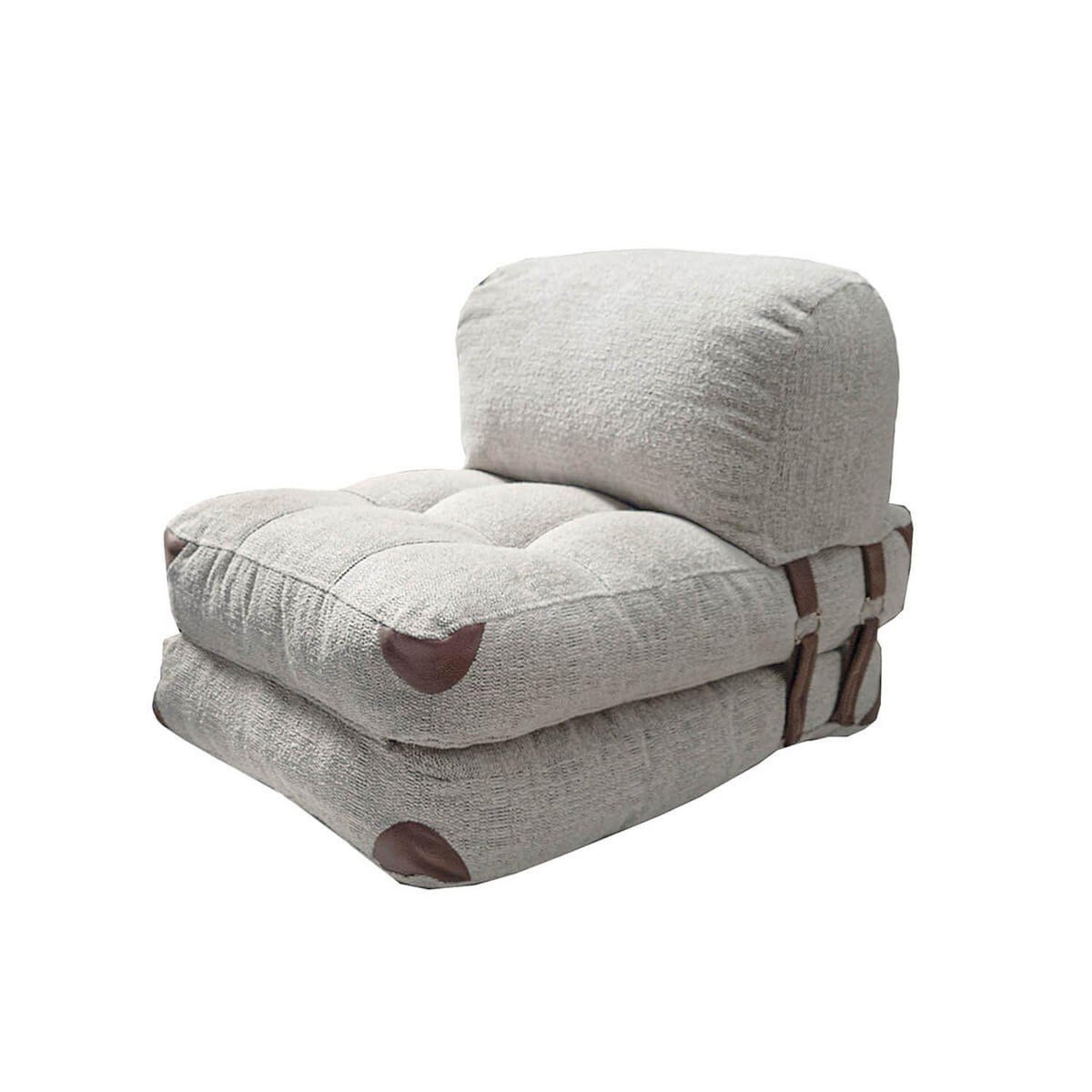 Fold Teddy Bettsofa - Grau in Grau präsentiert im Onlineshop von KAQTU Design AG. Bettsessel ist von Atelier Del Sofa
