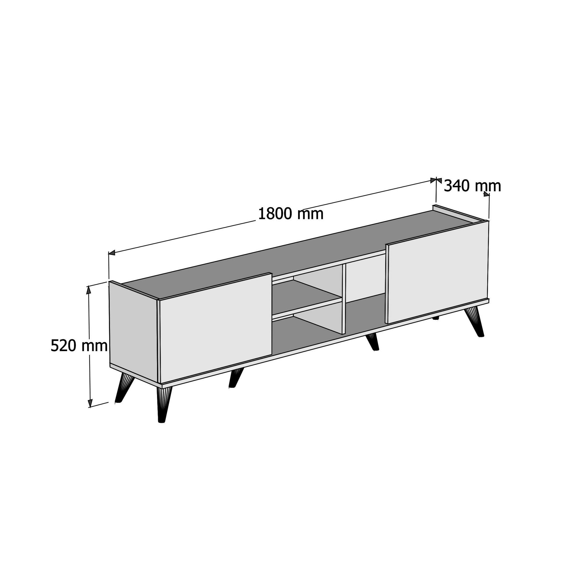 Elegante 1320 in Weiss präsentiert im Onlineshop von KAQTU Design AG. Sideboard ist von Hanah Home
