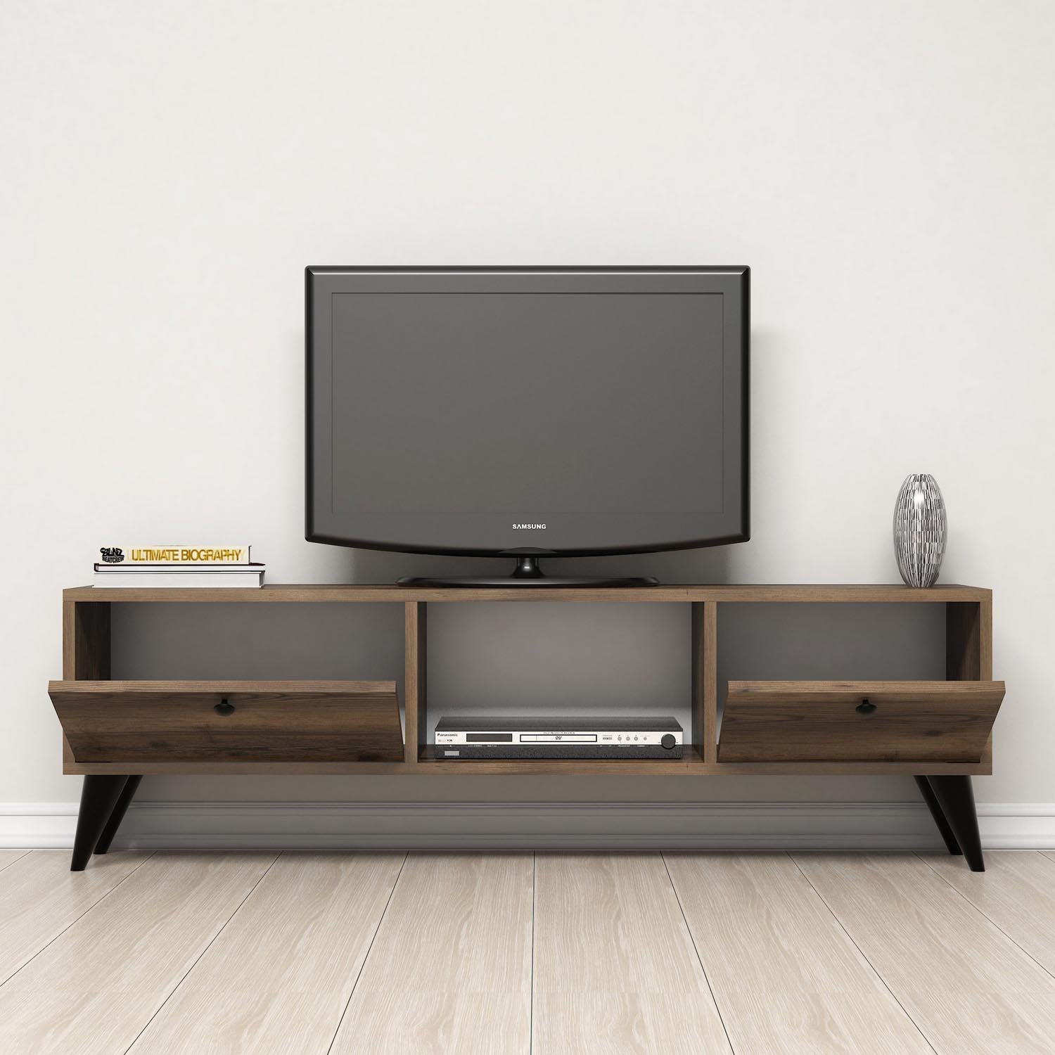 Serenat 1210 in Walnuss Schwarz präsentiert im Onlineshop von KAQTU Design AG. Sideboard ist von Hanah Home