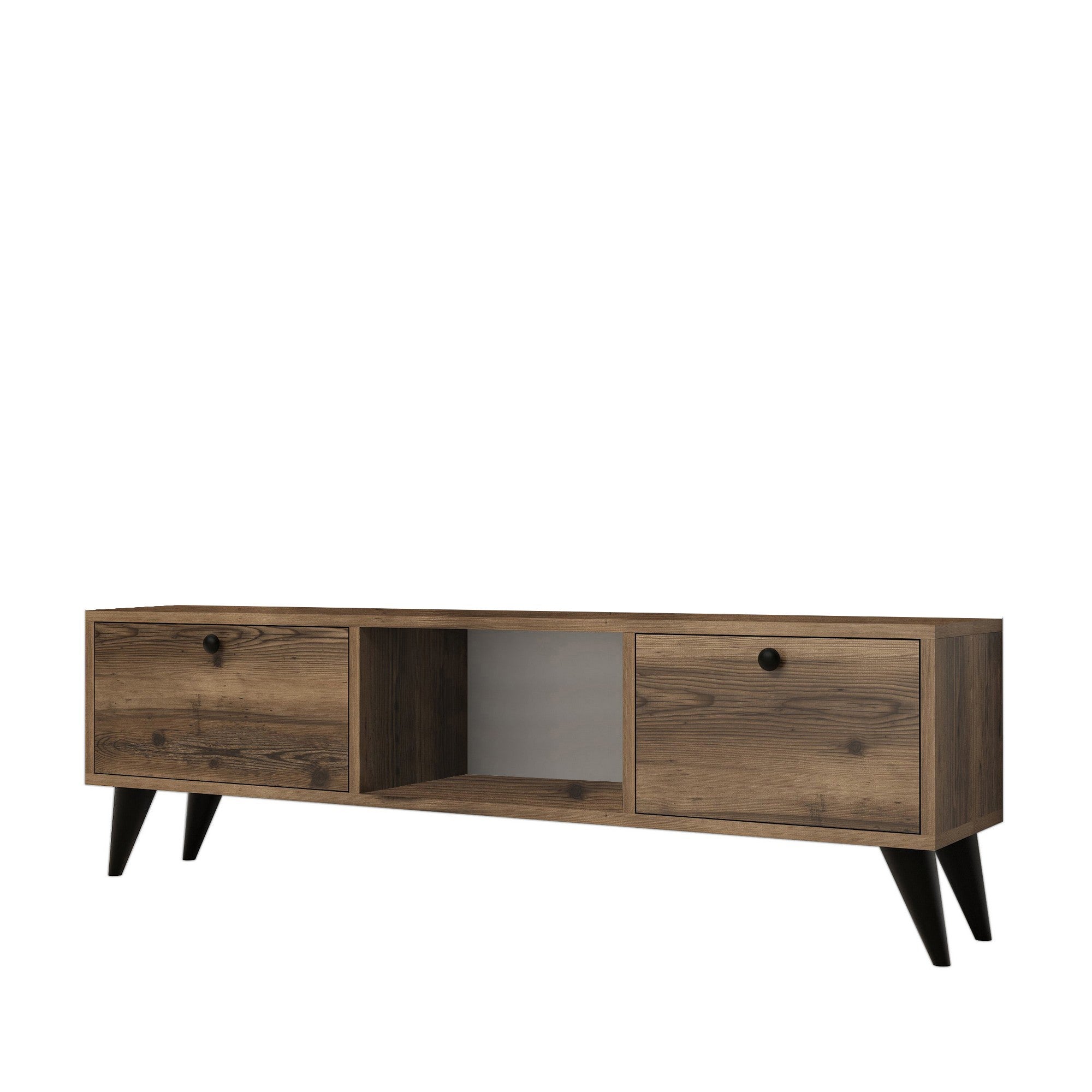 Serenat 1210 in Walnuss Schwarz präsentiert im Onlineshop von KAQTU Design AG. Sideboard ist von Hanah Home