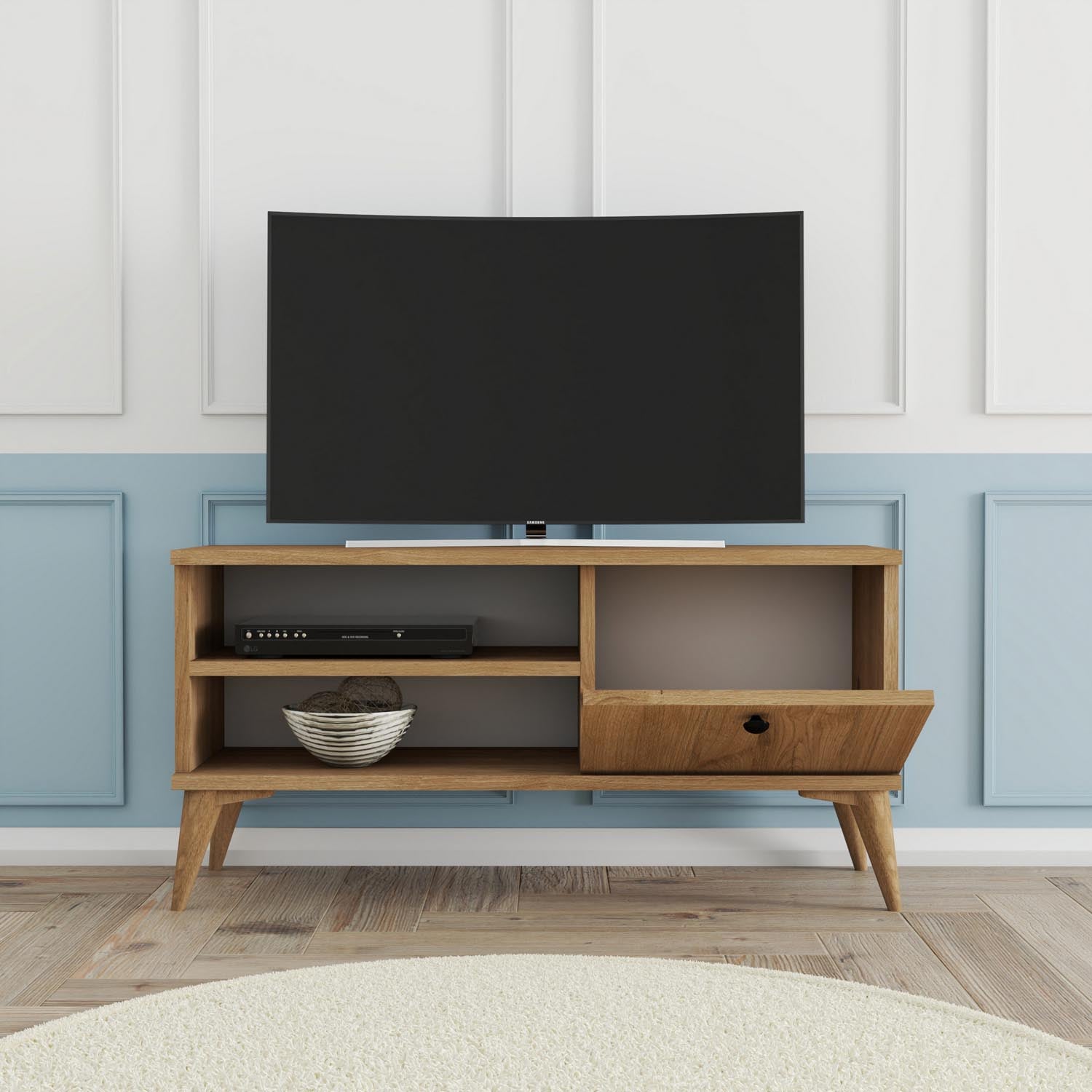 Retro 1552 in Eiche präsentiert im Onlineshop von KAQTU Design AG. Sideboard ist von Hanah Home