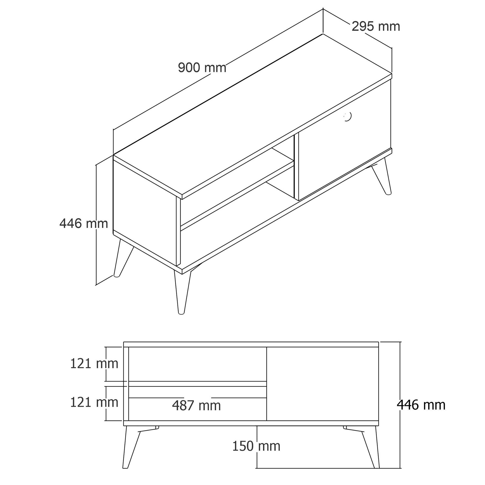 Retro 1552 in Eiche präsentiert im Onlineshop von KAQTU Design AG. Sideboard ist von Hanah Home