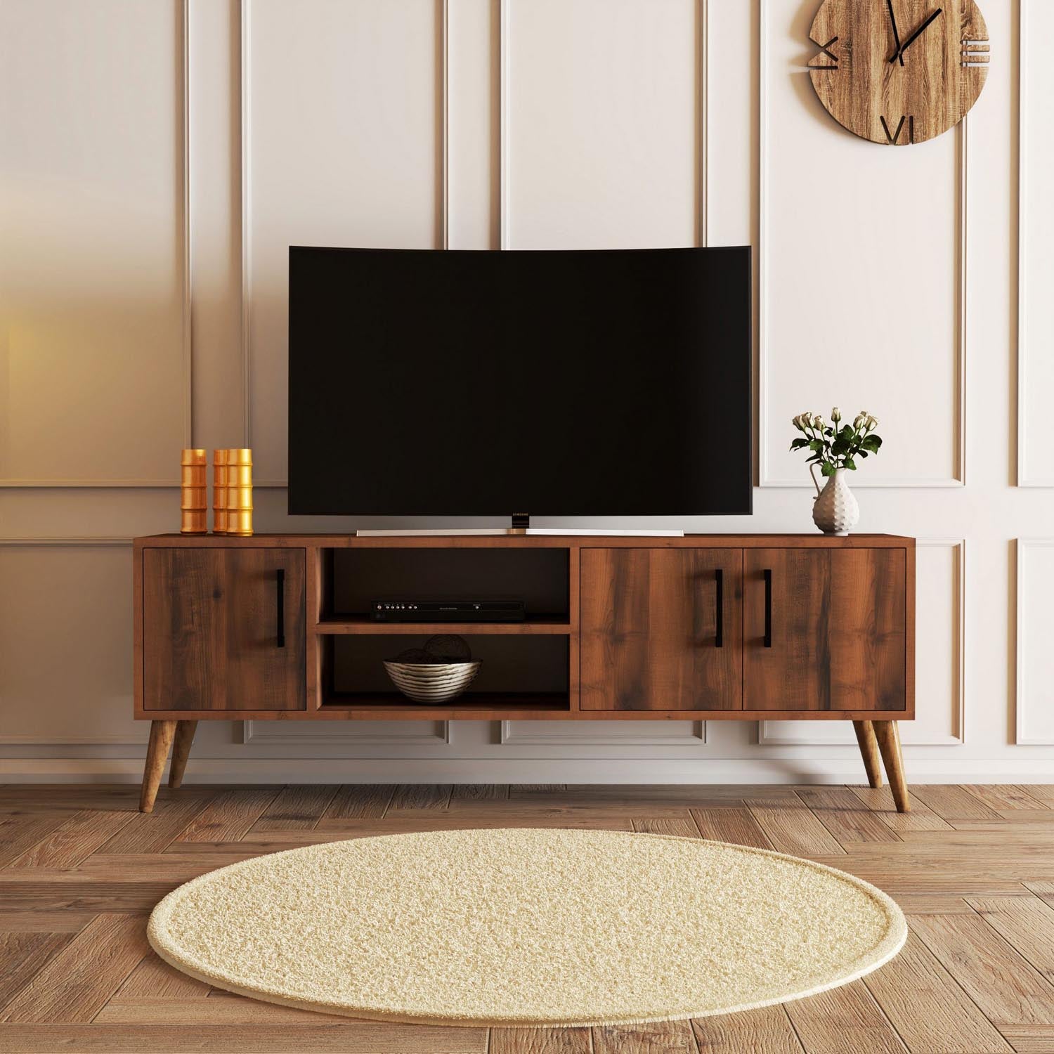 Exxen - 1582 in Walnuss präsentiert im Onlineshop von KAQTU Design AG. Sideboard ist von Hanah Home