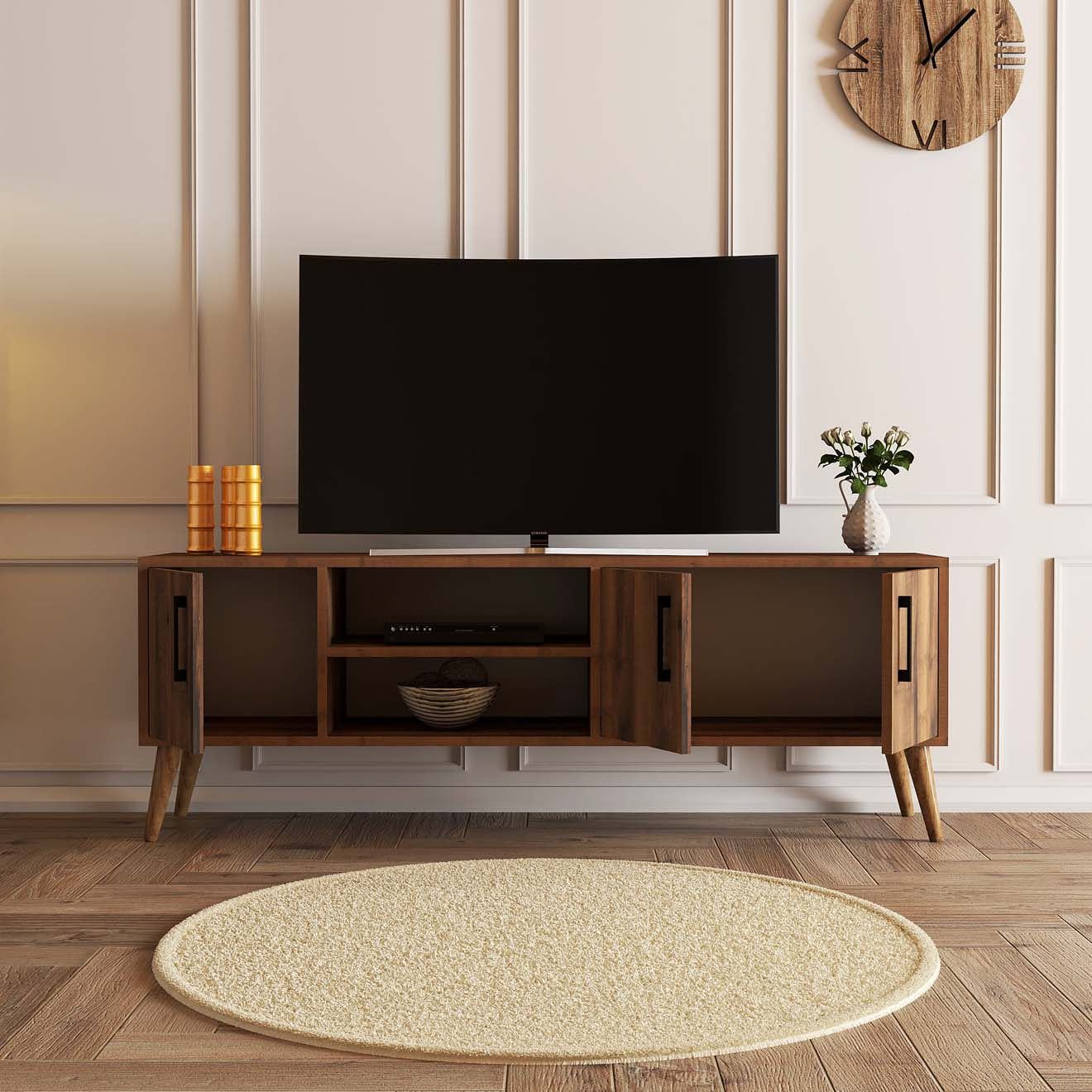 Exxen - 1582 in Walnuss präsentiert im Onlineshop von KAQTU Design AG. Sideboard ist von Hanah Home