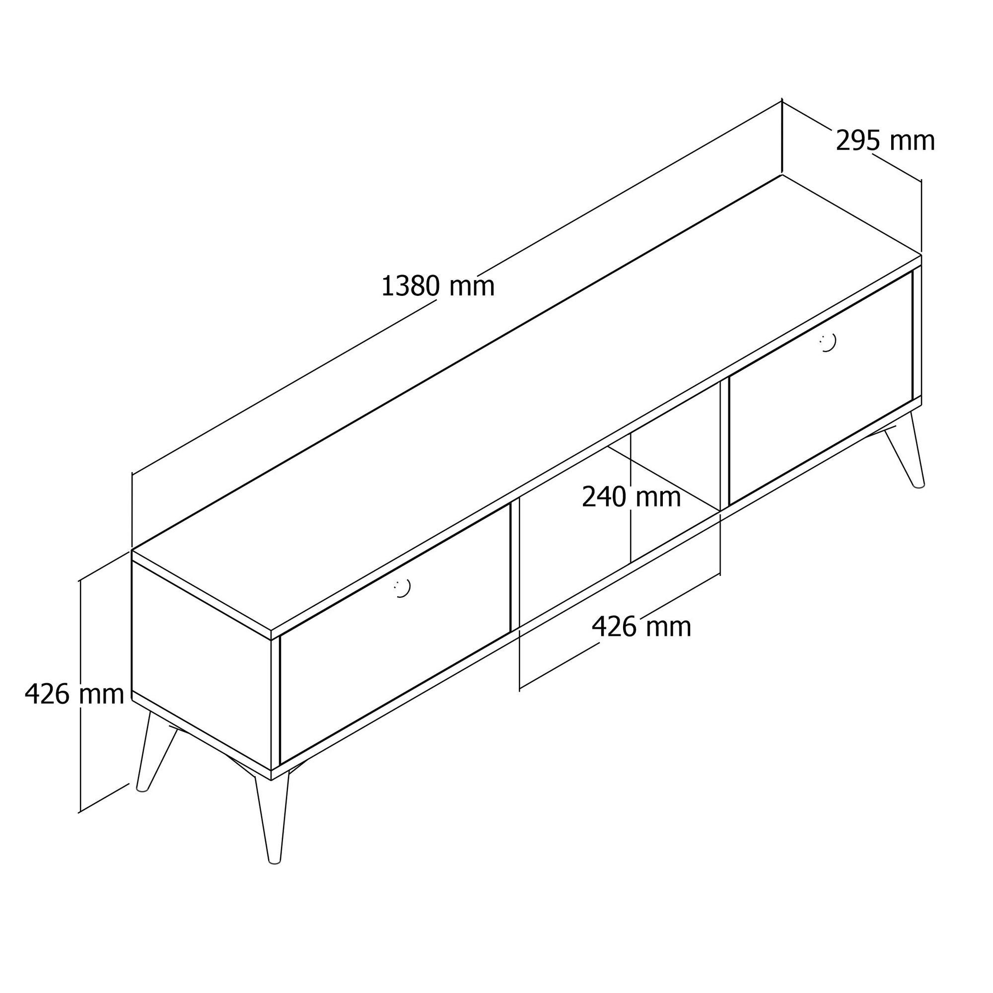 Siena 1216 in Eiche präsentiert im Onlineshop von KAQTU Design AG. Sideboard ist von Hanah Home