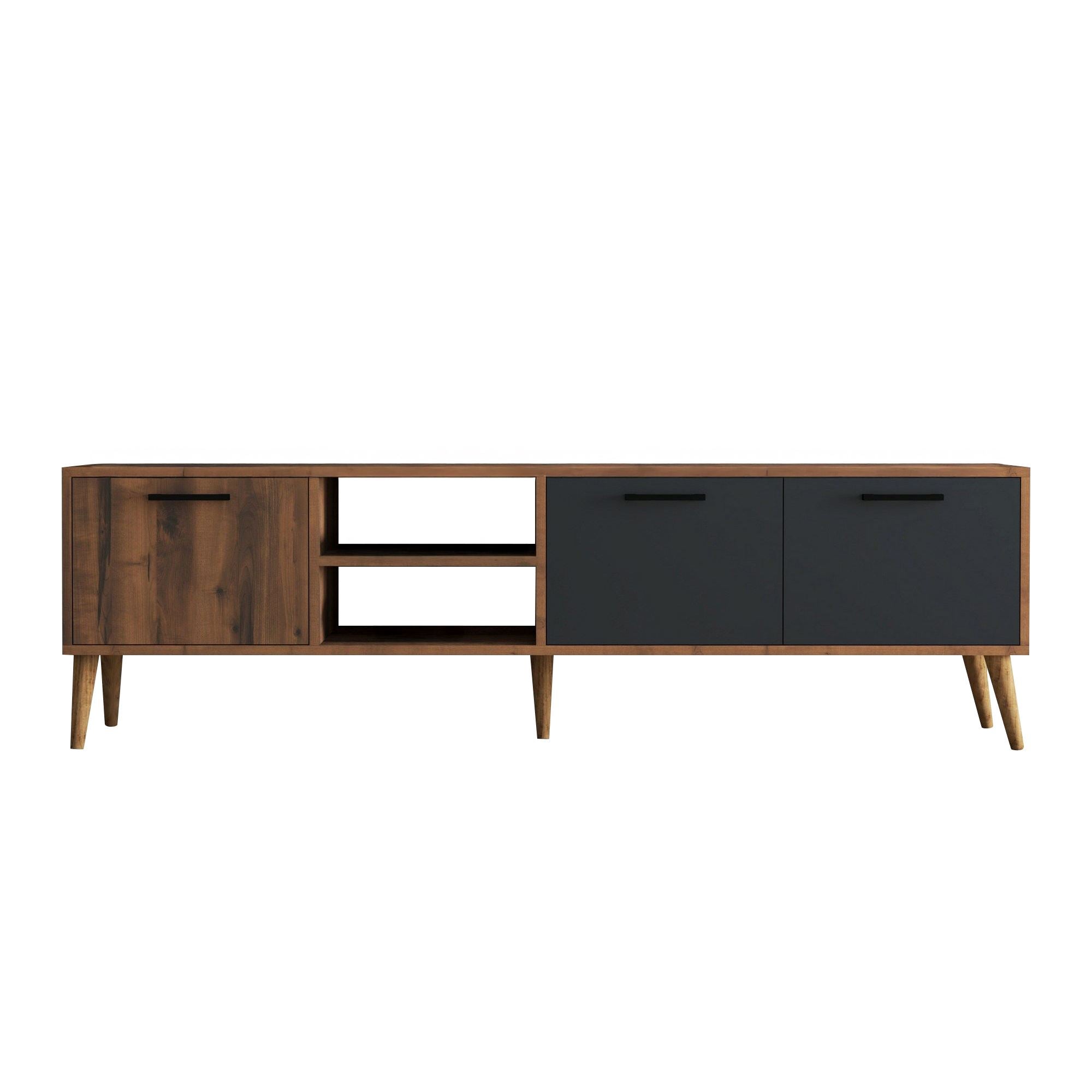 Exxen - 1581 in Walnuss
 Anthrazit präsentiert im Onlineshop von KAQTU Design AG. Sideboard ist von Hanah Home
