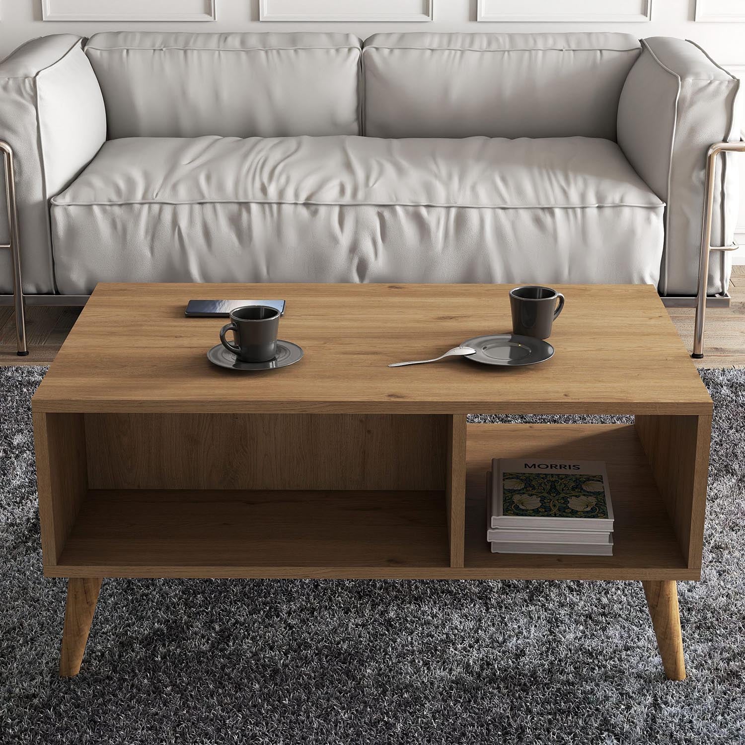 Exxen - 2076 in Eiche präsentiert im Onlineshop von KAQTU Design AG. Beistelltisch ist von Hanah Home