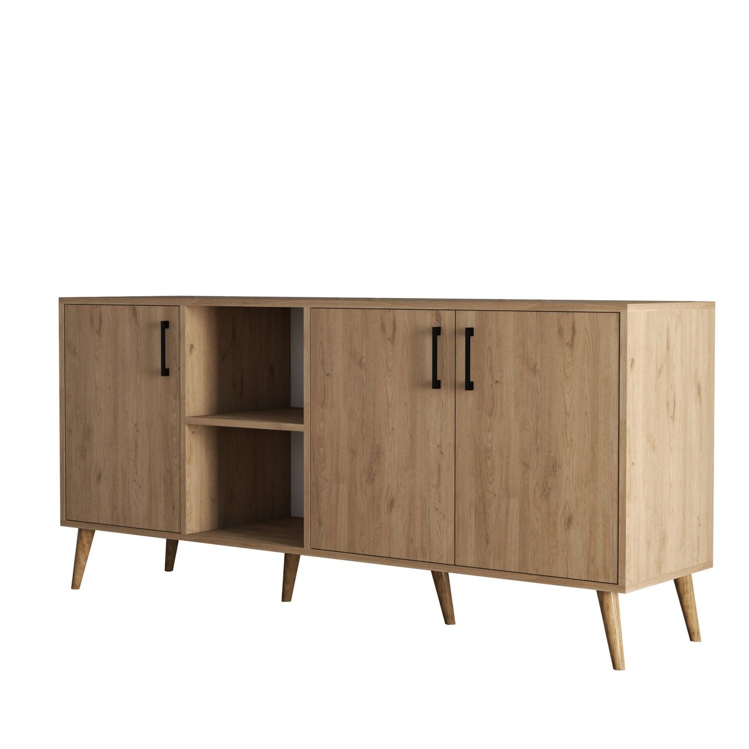 Exxen - 1626 in Eiche präsentiert im Onlineshop von KAQTU Design AG. High-Sideboard ist von Hanah Home
