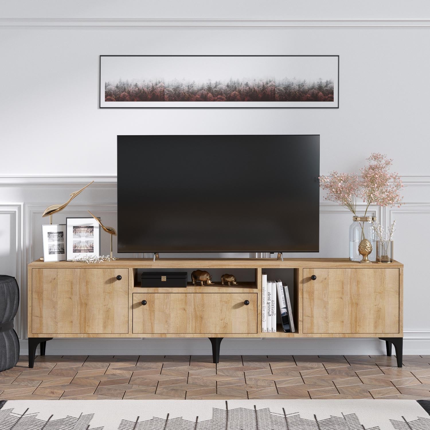 Penny in Eiche präsentiert im Onlineshop von KAQTU Design AG. Sideboard ist von Hanah Home