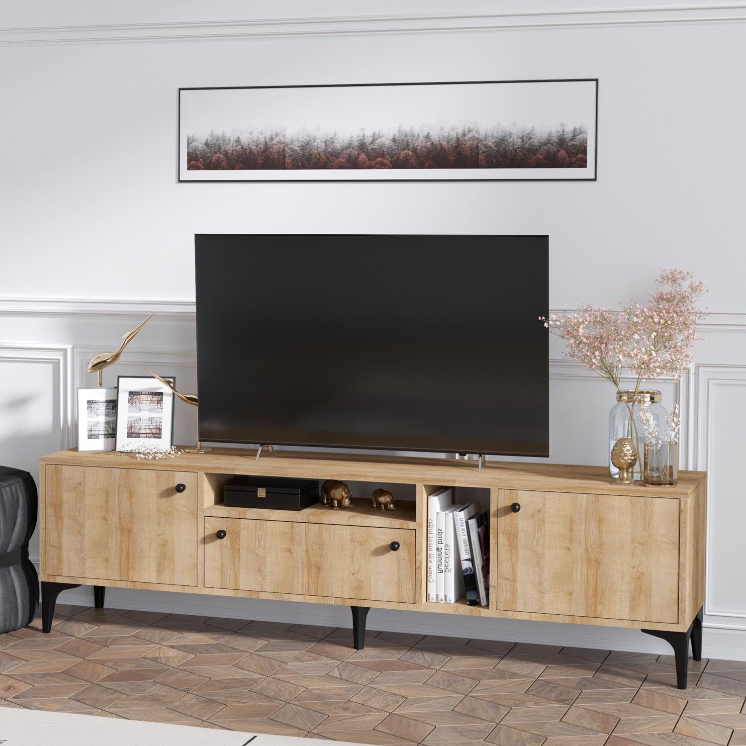 Penny in Eiche präsentiert im Onlineshop von KAQTU Design AG. Sideboard ist von Hanah Home