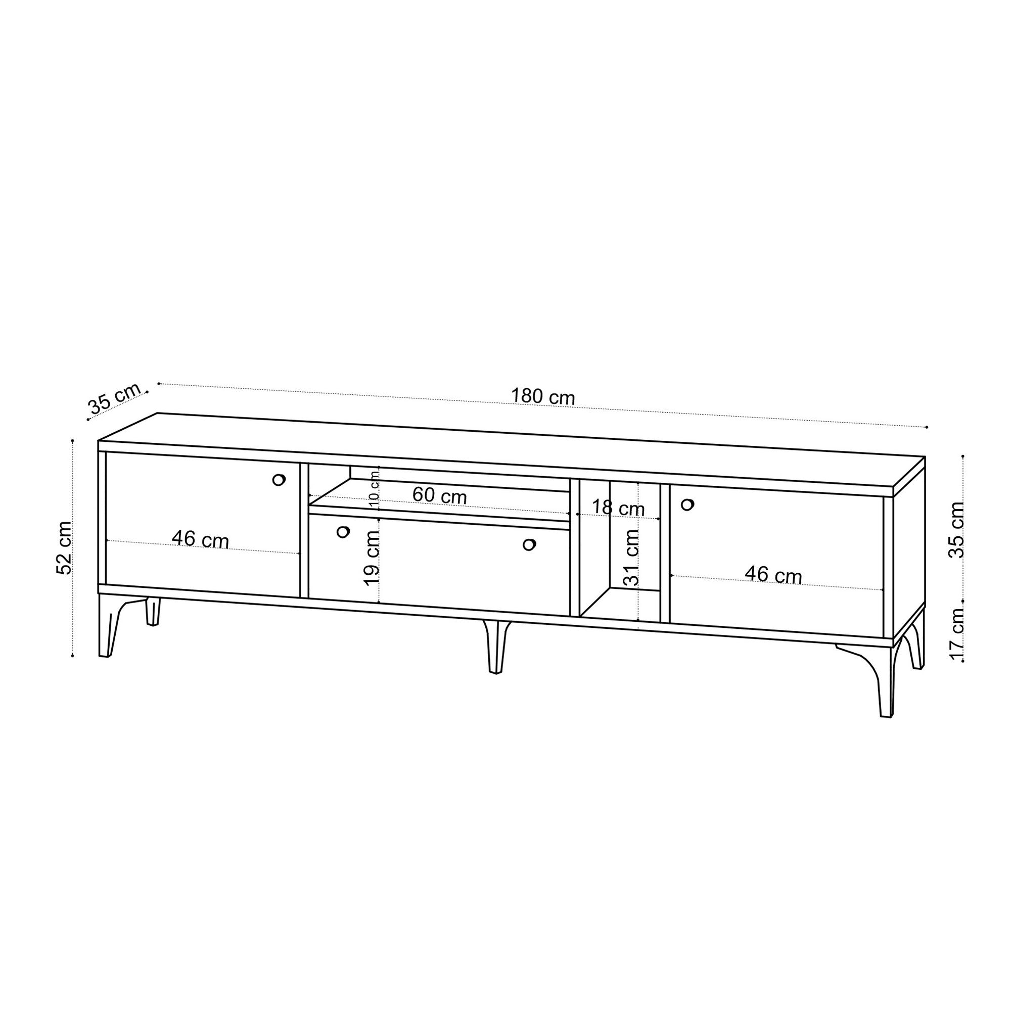 Penny in Eiche präsentiert im Onlineshop von KAQTU Design AG. Sideboard ist von Hanah Home