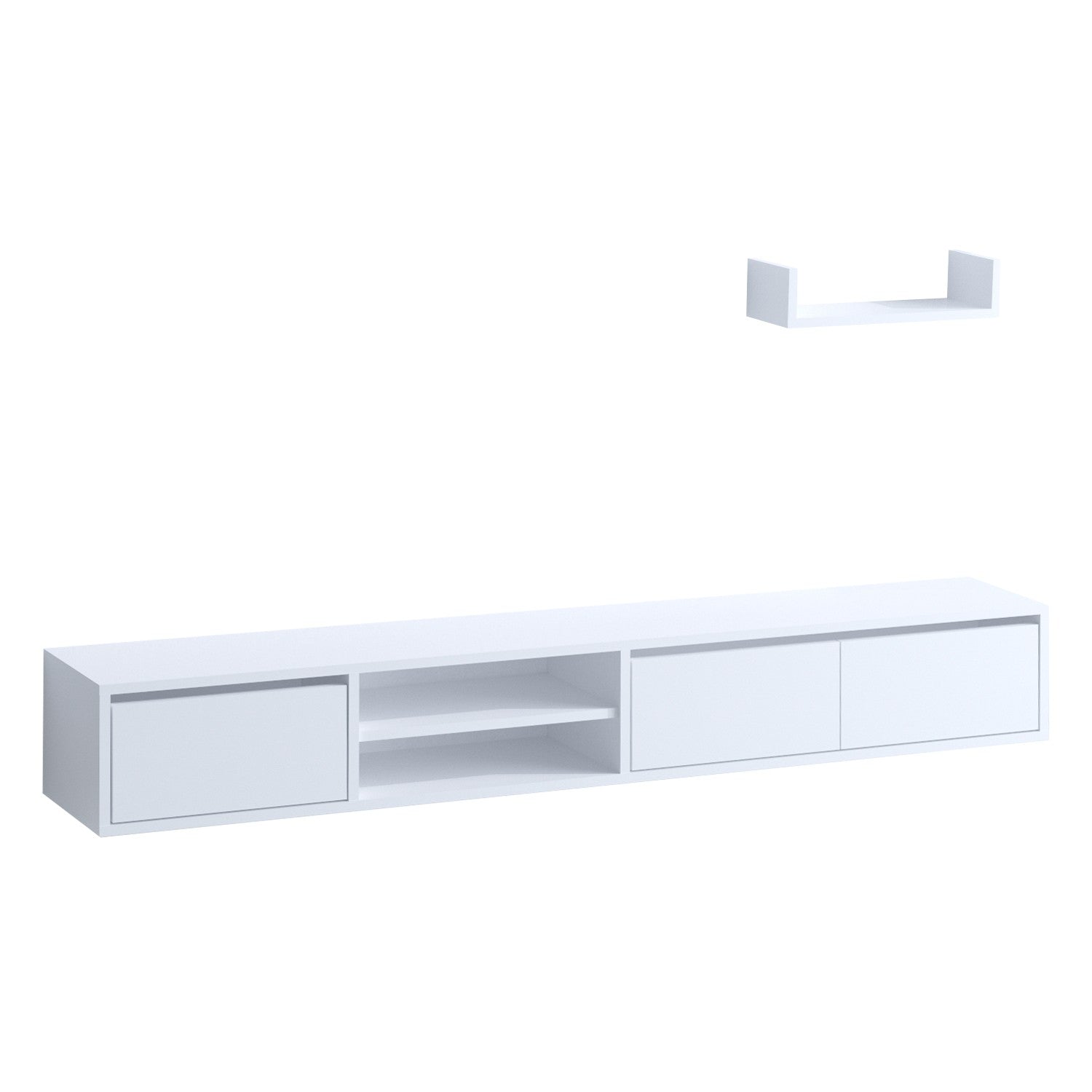 Alcor in Weiss präsentiert im Onlineshop von KAQTU Design AG. TV-Möbel ist von Hanah Home