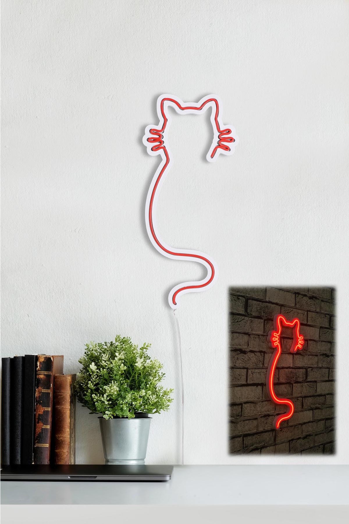 Cat Wandleuchte - Rot in Rot präsentiert im Onlineshop von KAQTU Design AG. Wandleuchte ist von Wallity