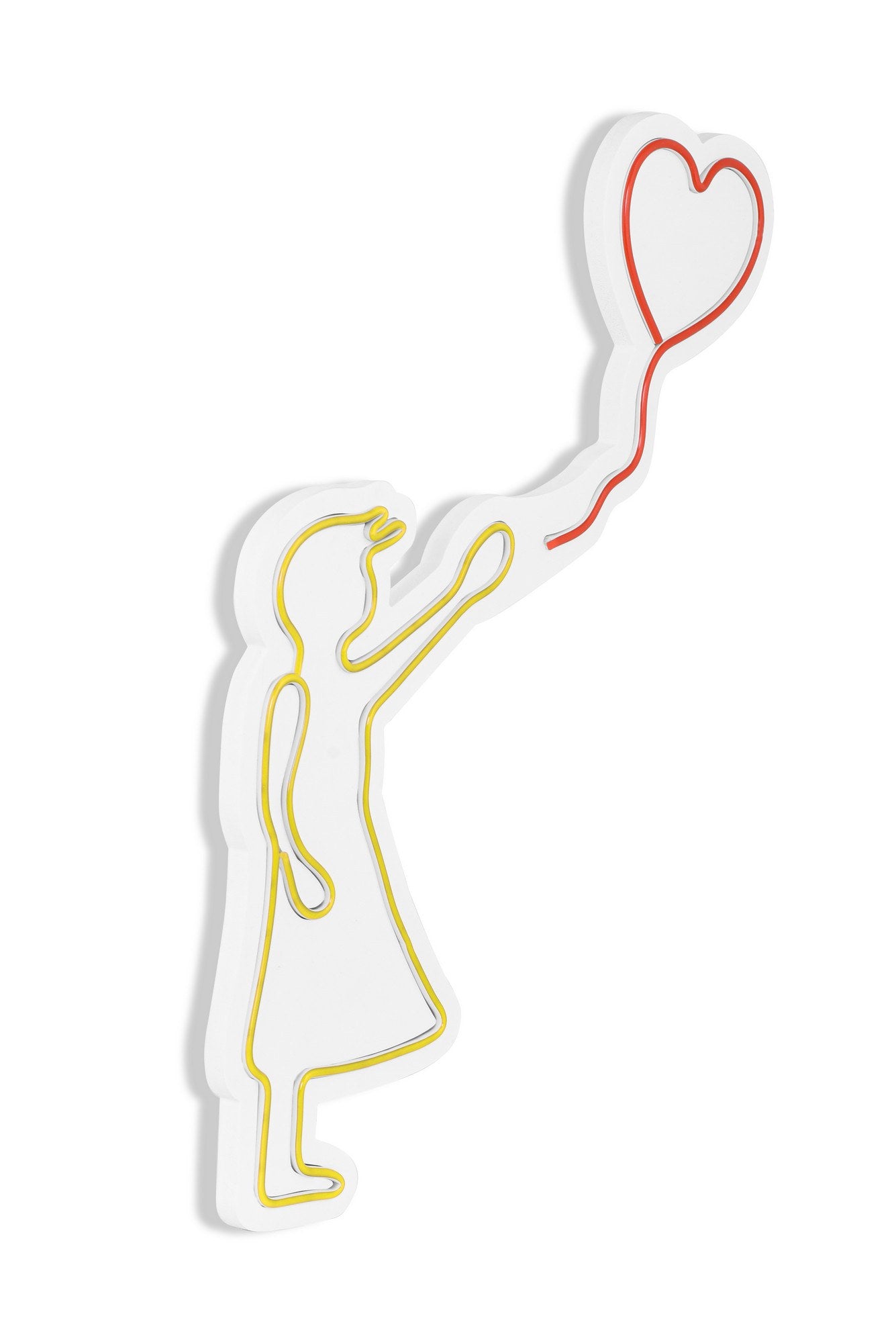 Balloon Girl - Yellow in Gelb Rot präsentiert im Onlineshop von KAQTU Design AG. Wandleuchte ist von Wallity
