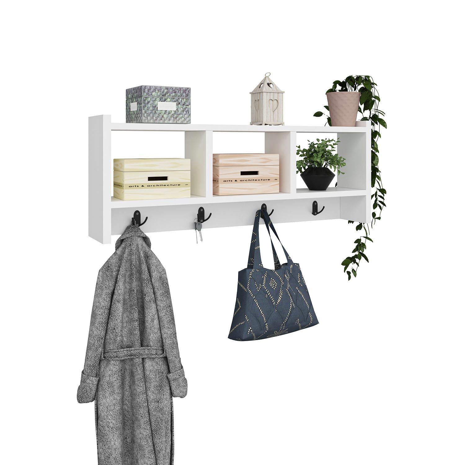Star - White in Weiss präsentiert im Onlineshop von KAQTU Design AG. Kleiderhaken ist von Hanah Home