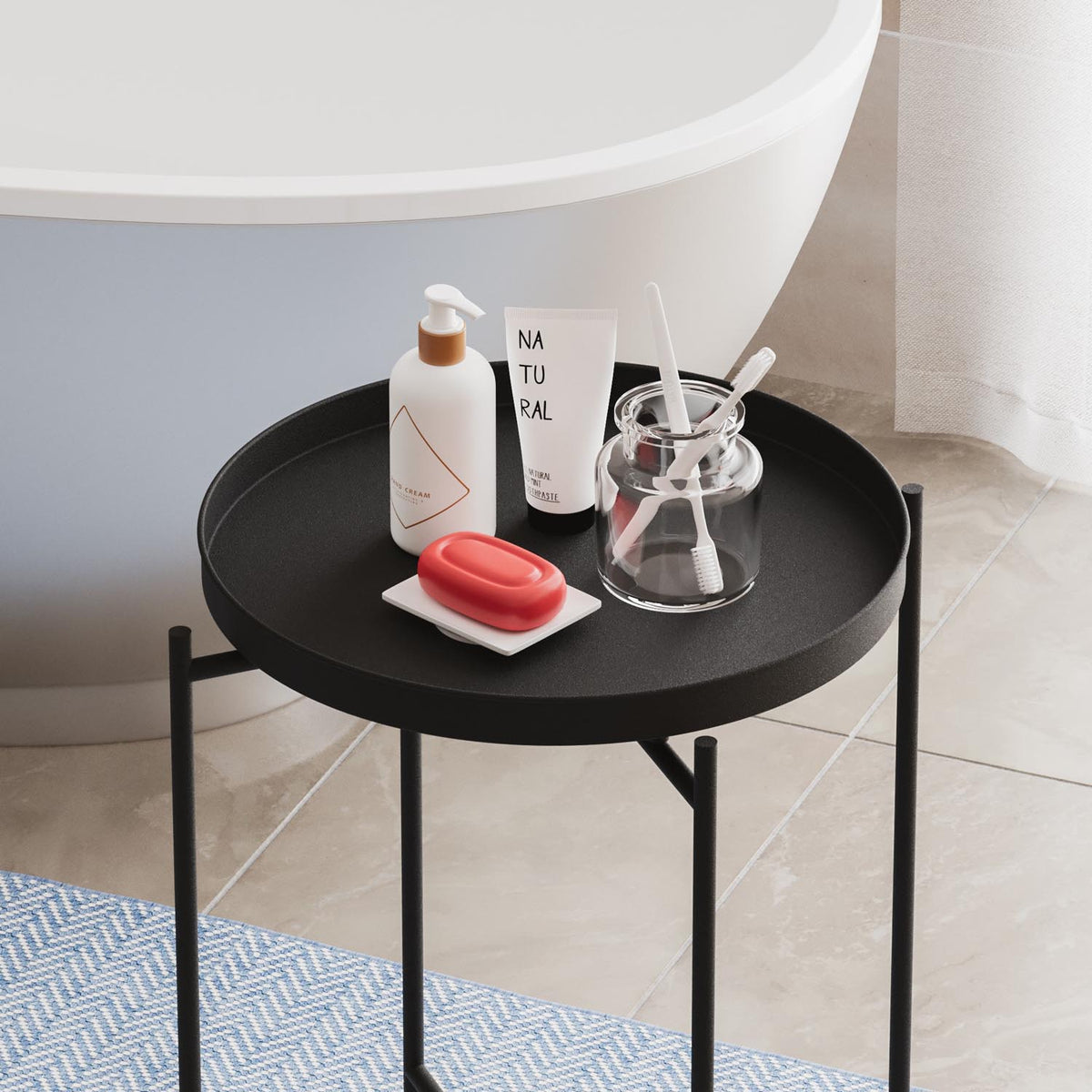 Shb Sofatisch - Schwarz in Schwarz präsentiert im Onlineshop von KAQTU Design AG. Beistelltisch ist von Hanah Home