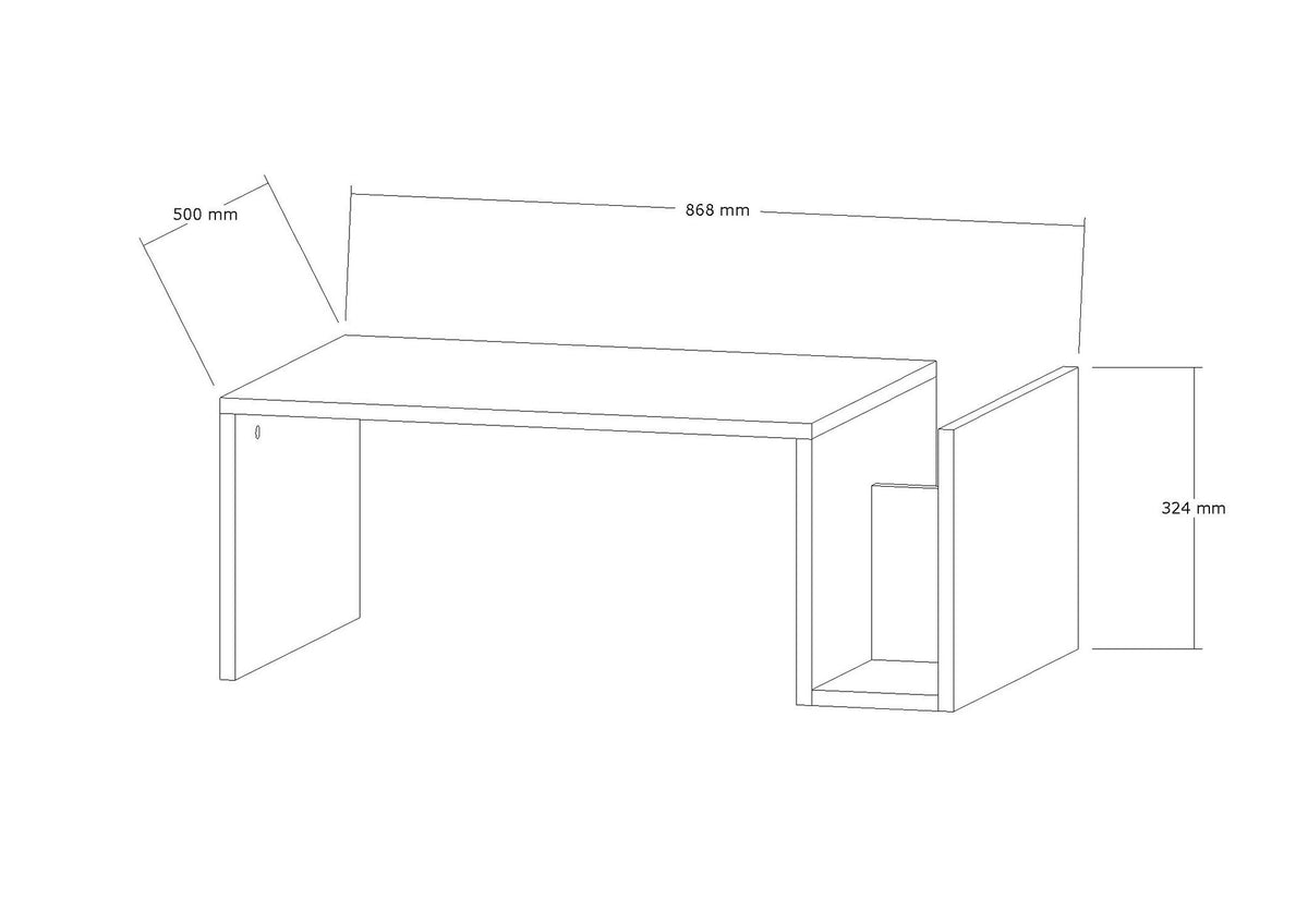 Memo Sofatisch - Saphir- Eiche in Saphir- Eiche präsentiert im Onlineshop von KAQTU Design AG. Couchtisch ist von Hanah Home