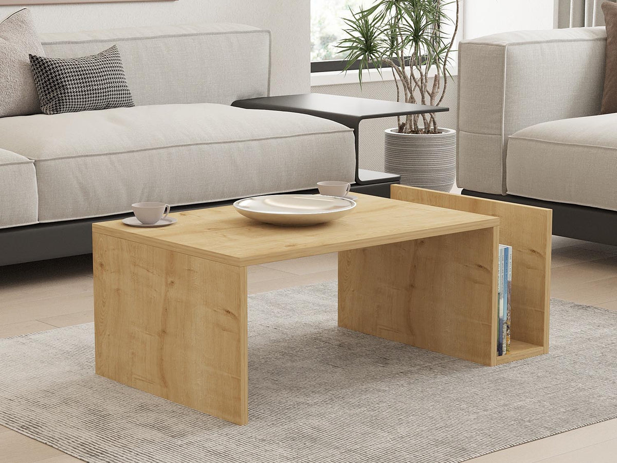 Memo Sofatisch - Saphir- Eiche in Saphir- Eiche präsentiert im Onlineshop von KAQTU Design AG. Couchtisch ist von Hanah Home