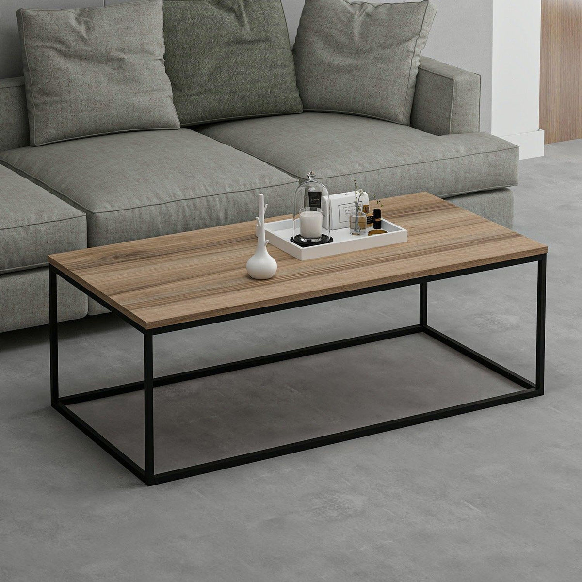 Tiger Sofatisch - Walnuss in Walnuss präsentiert im Onlineshop von KAQTU Design AG. Couchtisch ist von Hanah Home