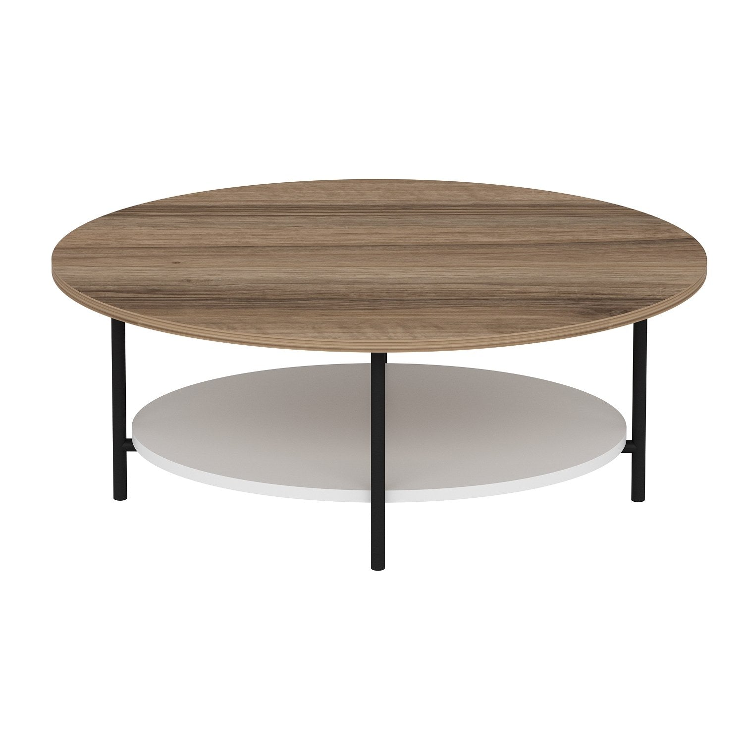 Elis in Eiche Weiss präsentiert im Onlineshop von KAQTU Design AG. Beistelltisch ist von Hanah Home