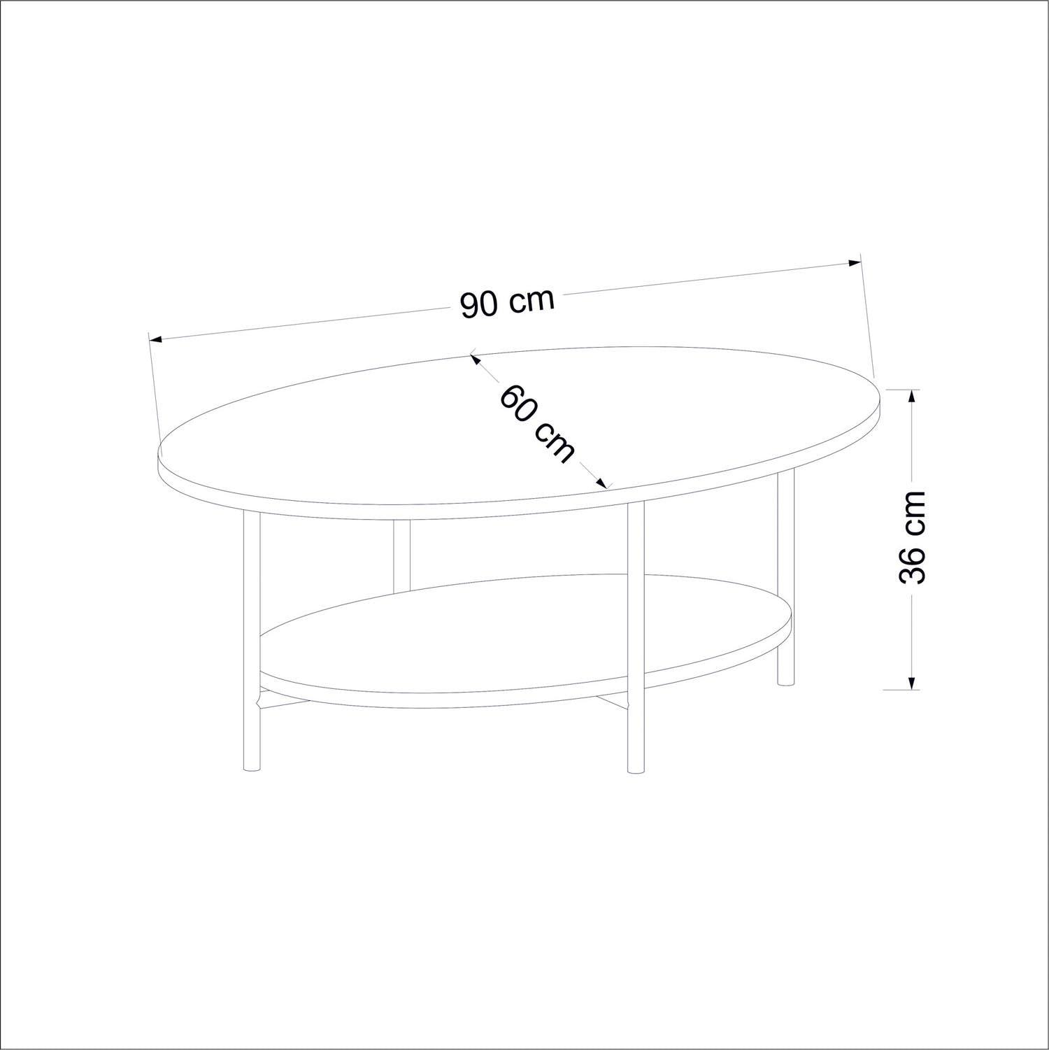 Elis in Eiche Weiss präsentiert im Onlineshop von KAQTU Design AG. Beistelltisch ist von Hanah Home