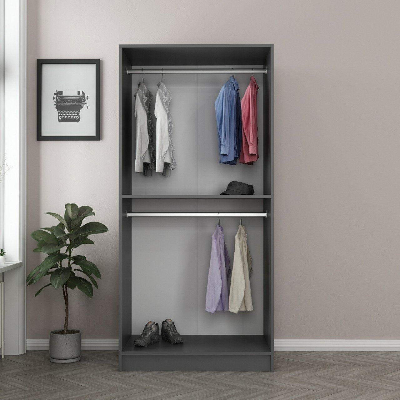 Kale Glass Anthracite - 210 in Schwarz
 Anthrazit präsentiert im Onlineshop von KAQTU Design AG. Garderobe ist von Hanah Home