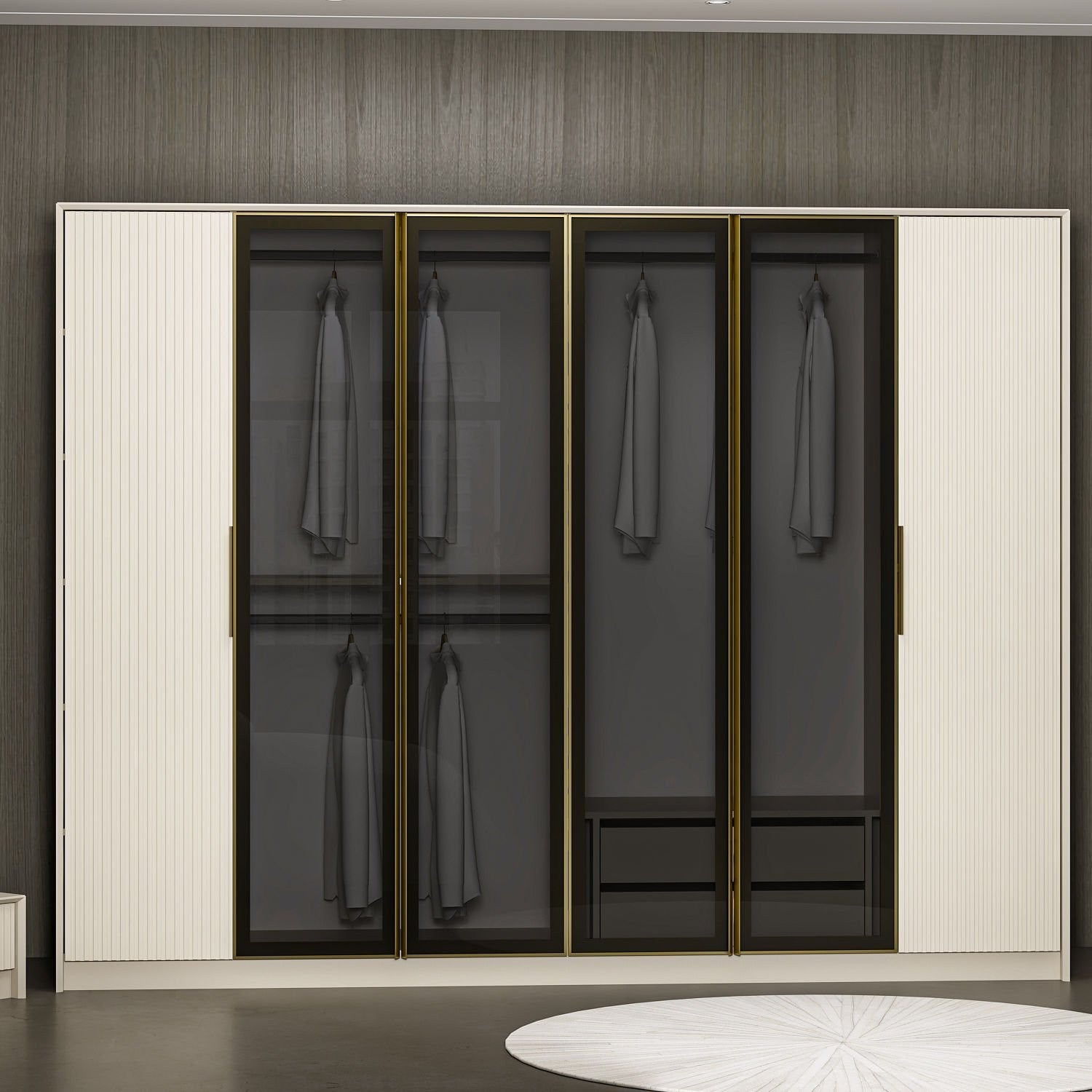 Luxe - 7937 in Weiss Gold präsentiert im Onlineshop von KAQTU Design AG. Garderobe ist von Hanah Home