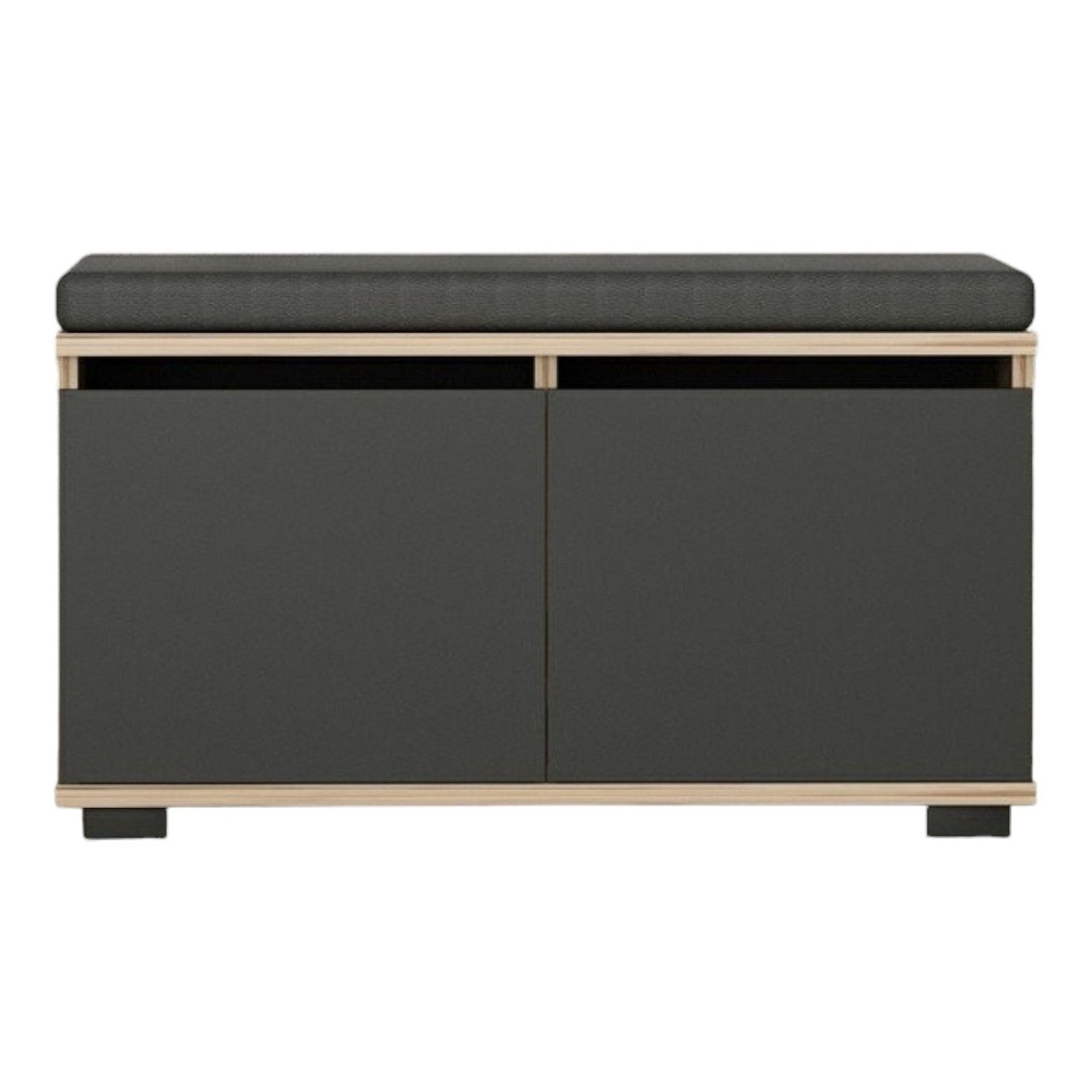 Drago - Walnut, Black in Walnuss Schwarz präsentiert im Onlineshop von KAQTU Design AG. Schuhschrank ist von Hanah Home