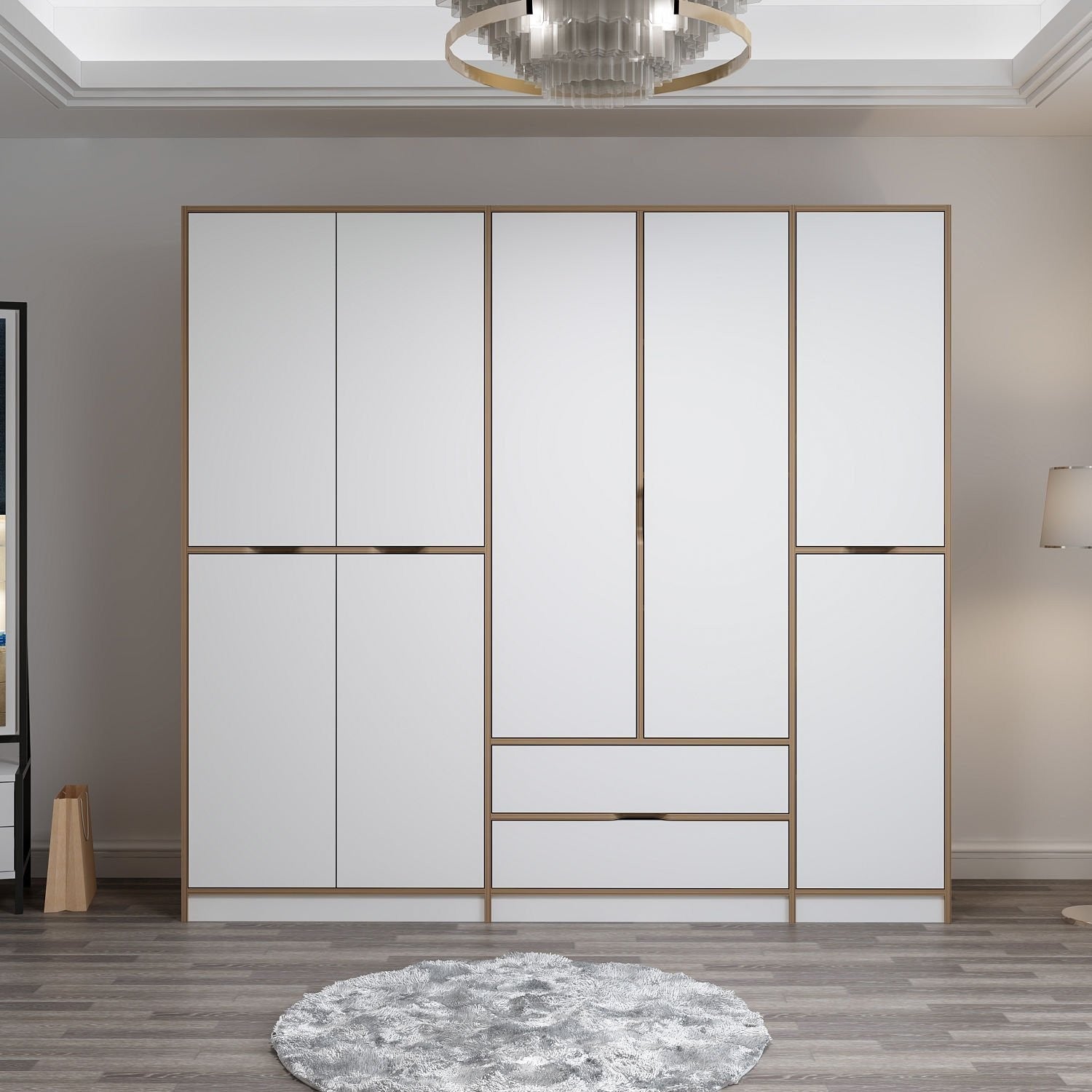 Elina - 8167 in Weiss
 Dore präsentiert im Onlineshop von KAQTU Design AG. Garderobe ist von Hanah Home