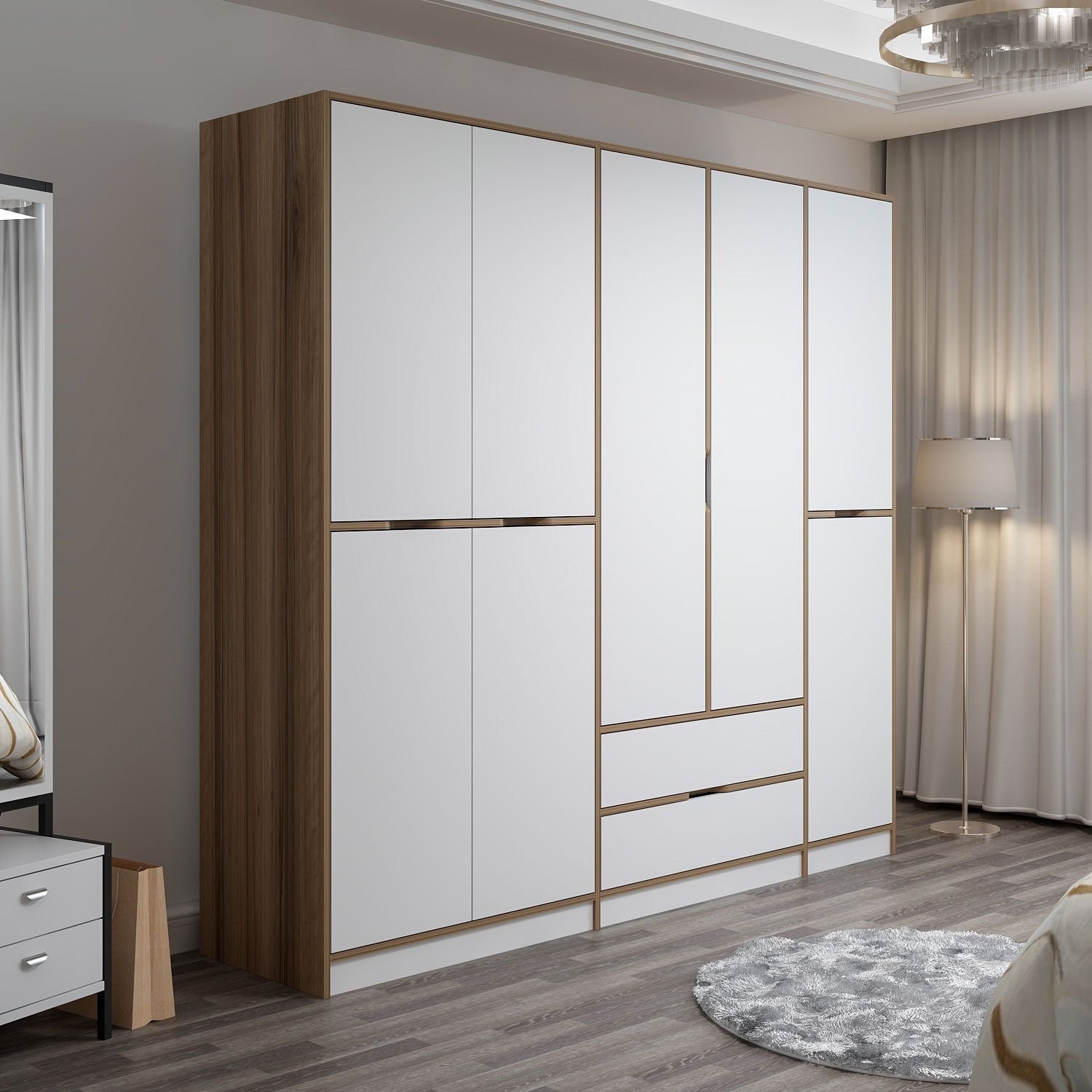 Elina - 8167 in Weiss
 Dore präsentiert im Onlineshop von KAQTU Design AG. Garderobe ist von Hanah Home