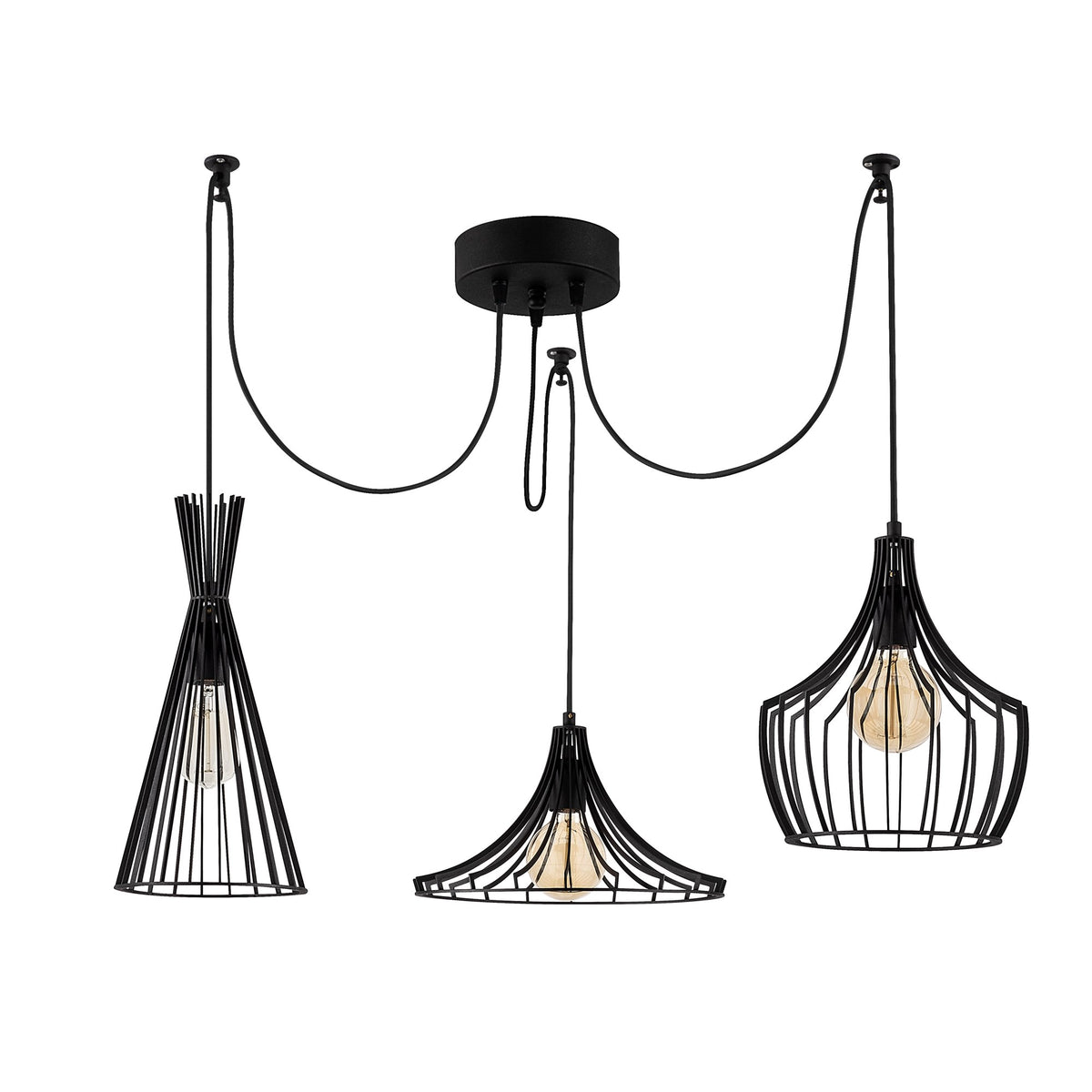 Mezopotamya Pendellampe - Schwarz in Schwarz präsentiert im Onlineshop von KAQTU Design AG. Pendelleuchte ist von Opviq