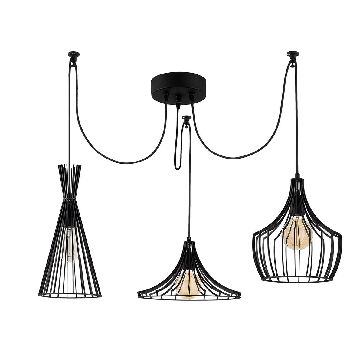 Mezopotamya Pendellampe - Schwarz in Schwarz präsentiert im Onlineshop von KAQTU Design AG. Pendelleuchte ist von Opviq