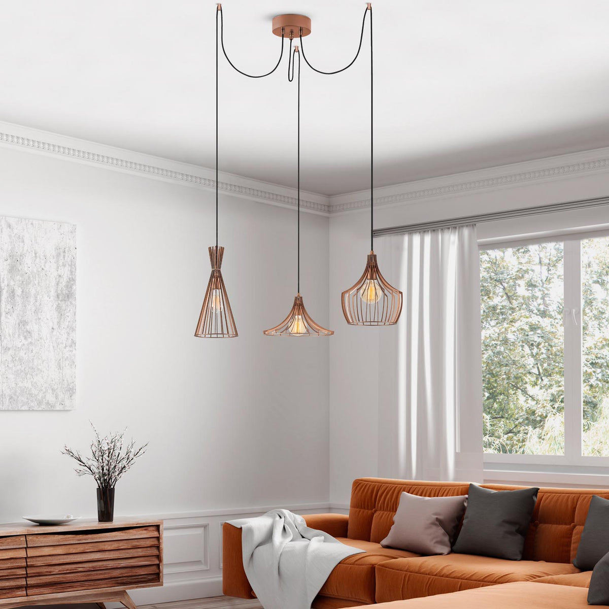 Mezopotamya Pendellampe - Kupfer in Kupfer präsentiert im Onlineshop von KAQTU Design AG. Pendelleuchte ist von Opviq