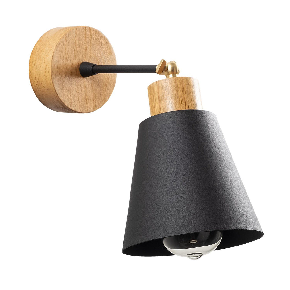 Manavgat Wandleuchte - Schwarze Eiche in Schwarze Eiche präsentiert im Onlineshop von KAQTU Design AG. Wandleuchte ist von Opviq