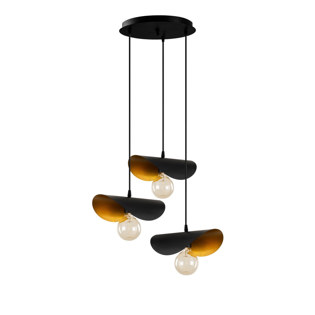 Sivani Pendellampe - Schwarz Gold in Schwarz Gold präsentiert im Onlineshop von KAQTU Design AG. Pendelleuchte ist von Opviq