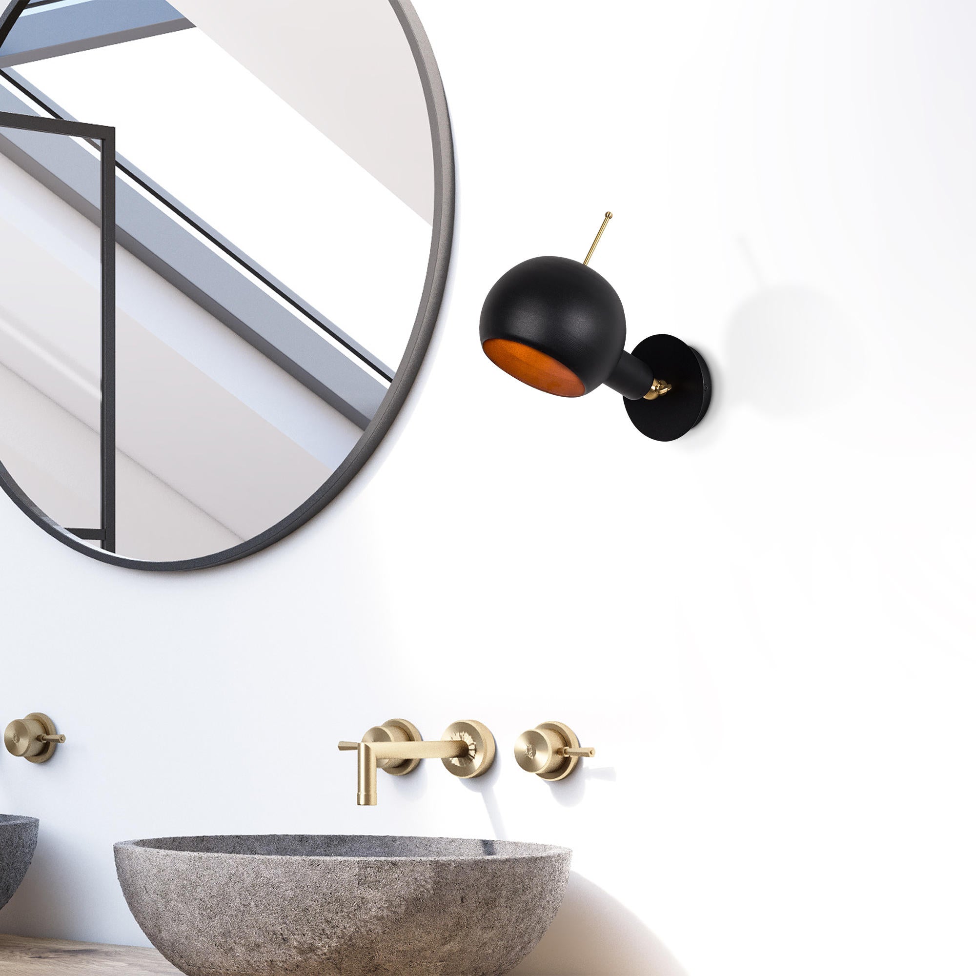 Sivani - MR-660 in Schwarz
 Kupfer präsentiert im Onlineshop von KAQTU Design AG. Wandleuchte ist von Opviq