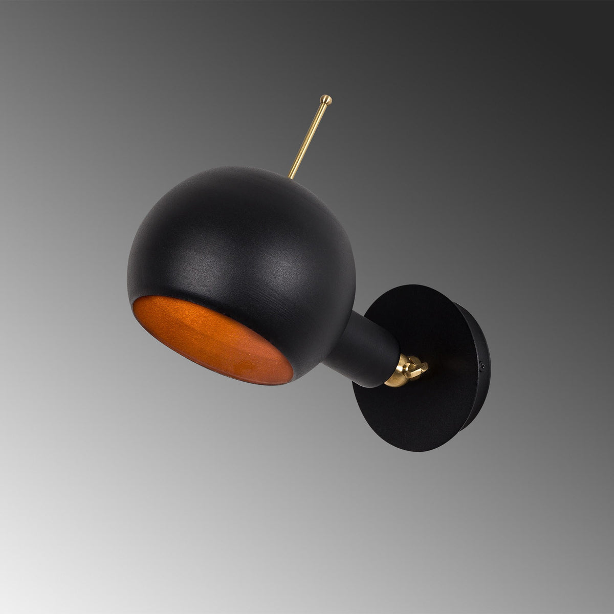 Sivani Wandleuchte - Schwarz
 Kupfer in Schwarz / Kupfer präsentiert im Onlineshop von KAQTU Design AG. Wandleuchte ist von Opviq