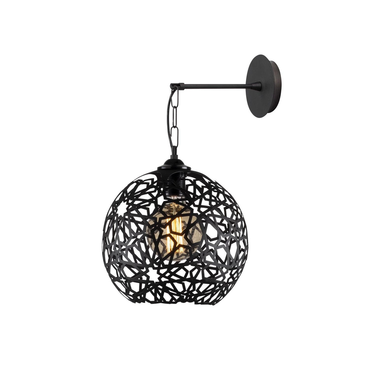 Fellini Wandleuchte - Schwarz in Schwarz präsentiert im Onlineshop von KAQTU Design AG. Wandleuchte ist von Opviq