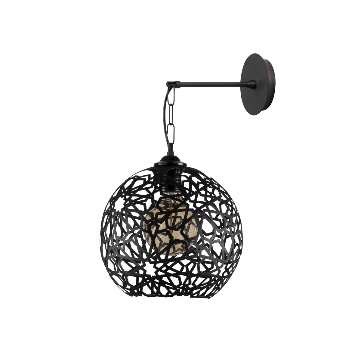 Fellini Wandleuchte - Schwarz in Schwarz präsentiert im Onlineshop von KAQTU Design AG. Wandleuchte ist von Opviq