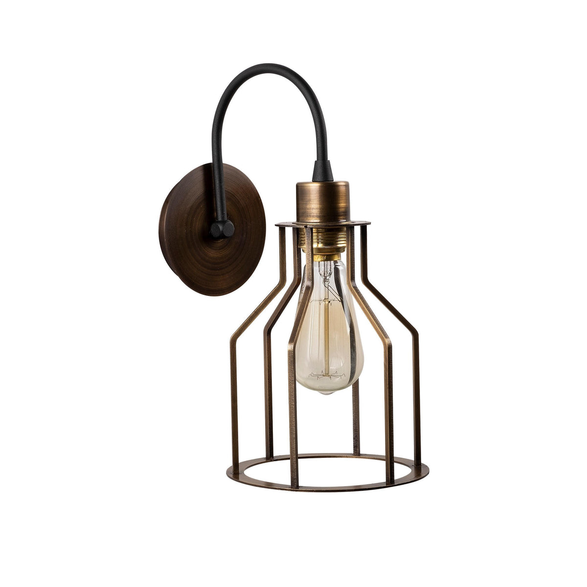 Fellini Wandleuchte - Schwarz Vintage in Schwarz Vintage präsentiert im Onlineshop von KAQTU Design AG. Wandleuchte ist von Opviq