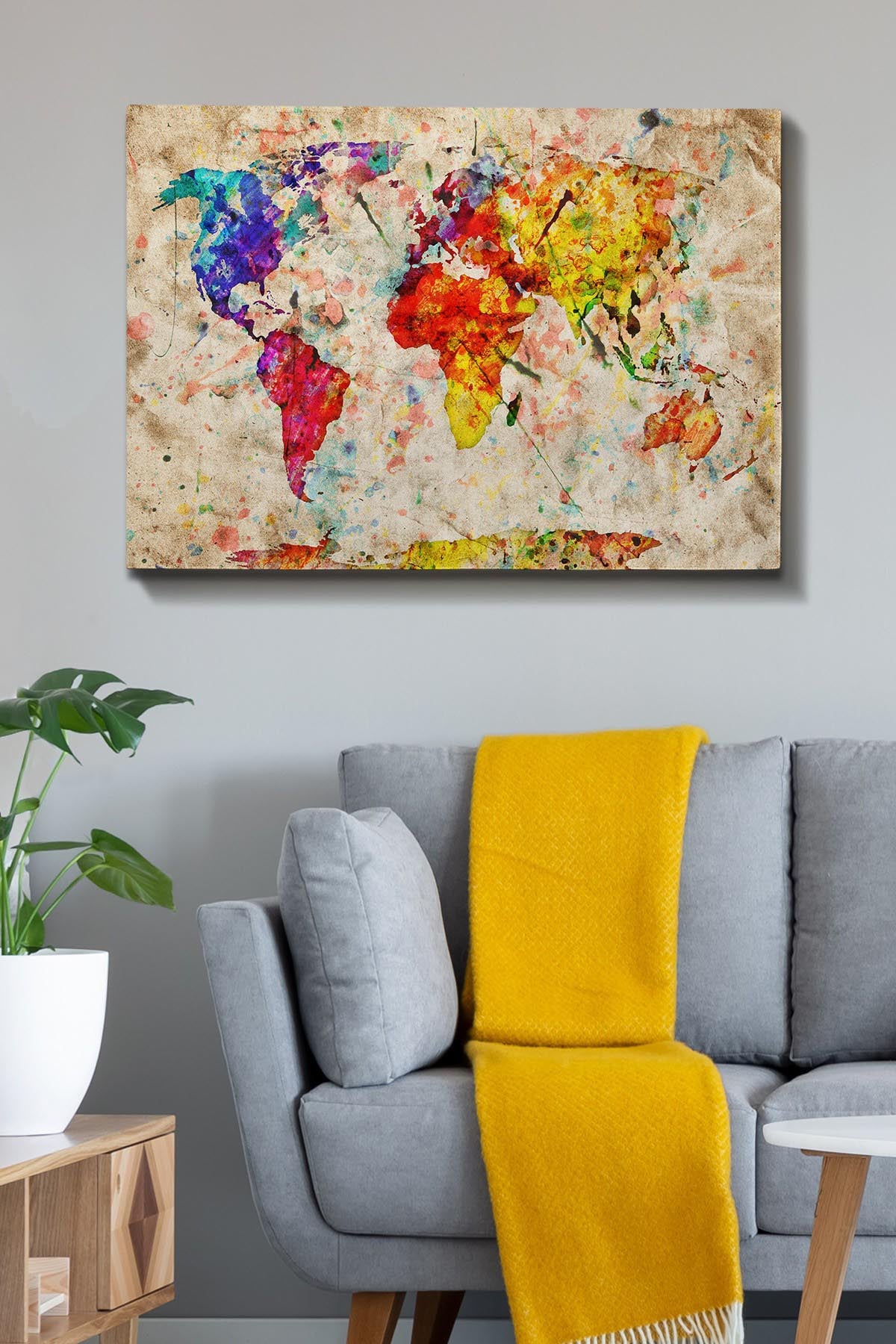 Kanvas Tablo (70 x 100) Bild - Mehrfarbig in Mehrfarbig präsentiert im Onlineshop von KAQTU Design AG. Bild ist von Wallity