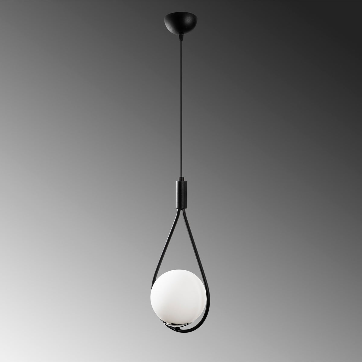 Mudoni Pendellampe - Schwarz in Schwarz präsentiert im Onlineshop von KAQTU Design AG. Pendelleuchte ist von Opviq