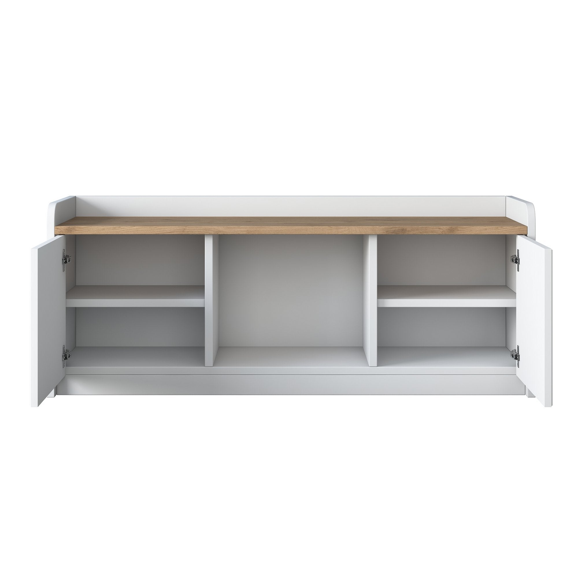 P2 - 1808 - Walnut in Weisser Walnuss präsentiert im Onlineshop von KAQTU Design AG. Schuhschrank ist von Hanah Home