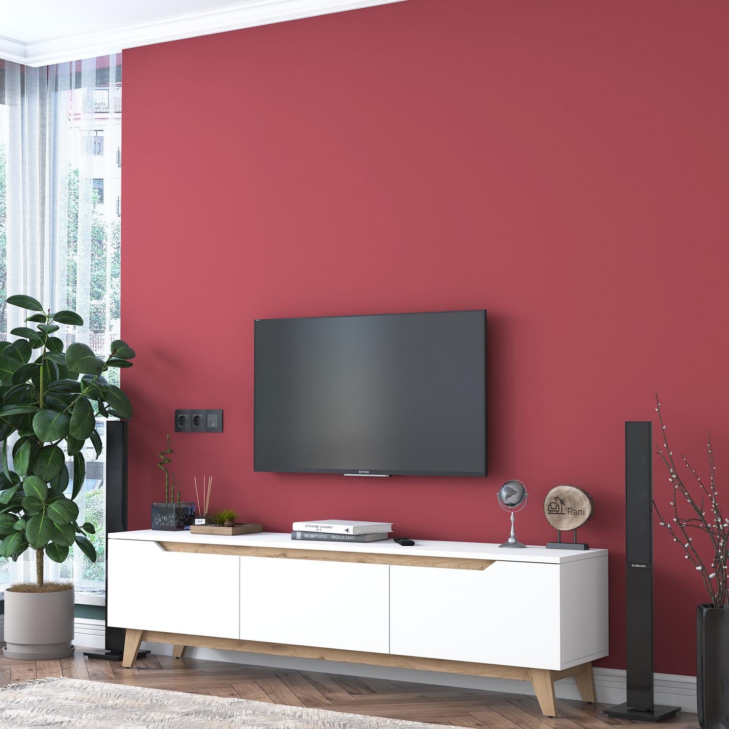 D1 - 2472 in Weisser Walnuss präsentiert im Onlineshop von KAQTU Design AG. Sideboard ist von Hanah Home