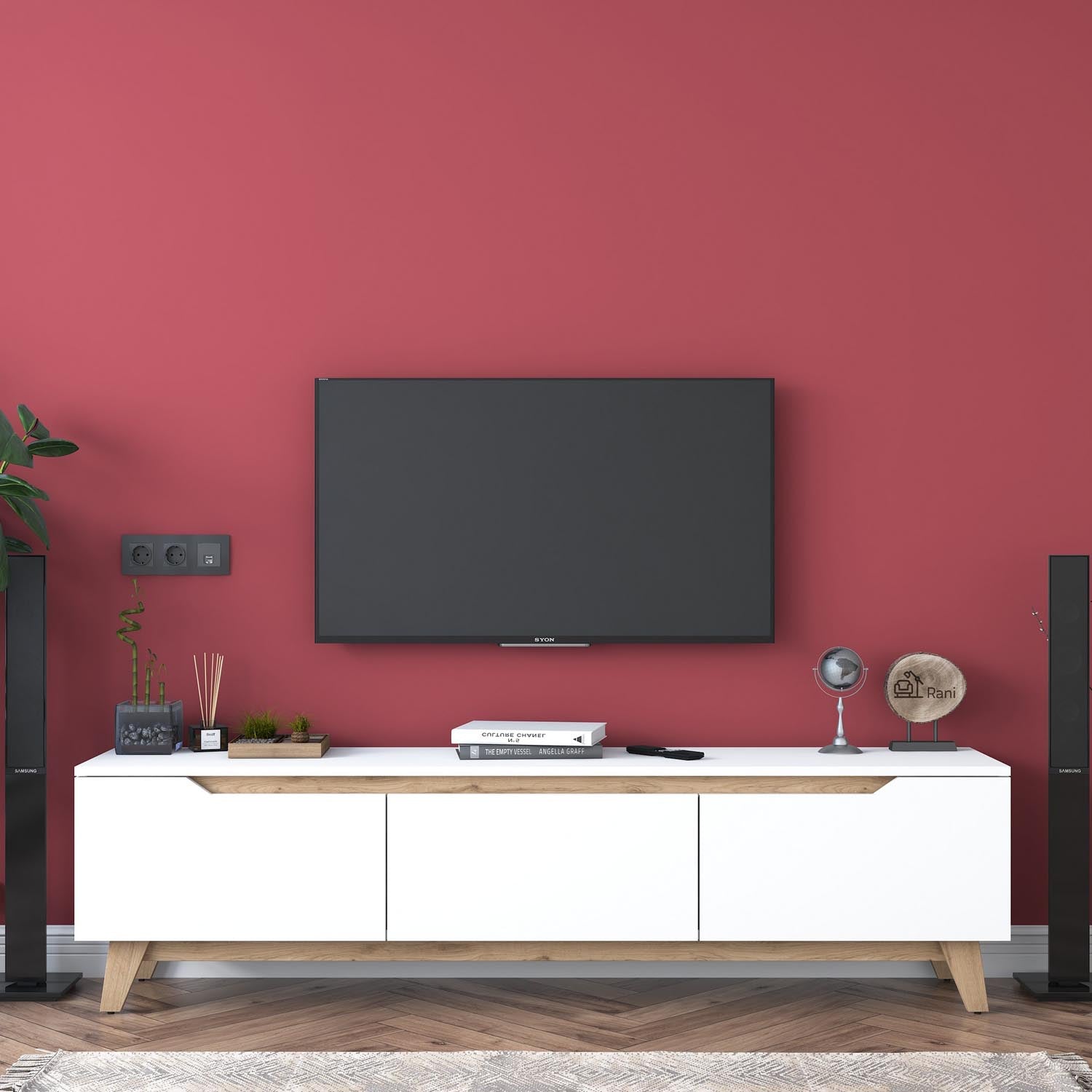 D1 - 2472 in Weisser Walnuss präsentiert im Onlineshop von KAQTU Design AG. Sideboard ist von Hanah Home