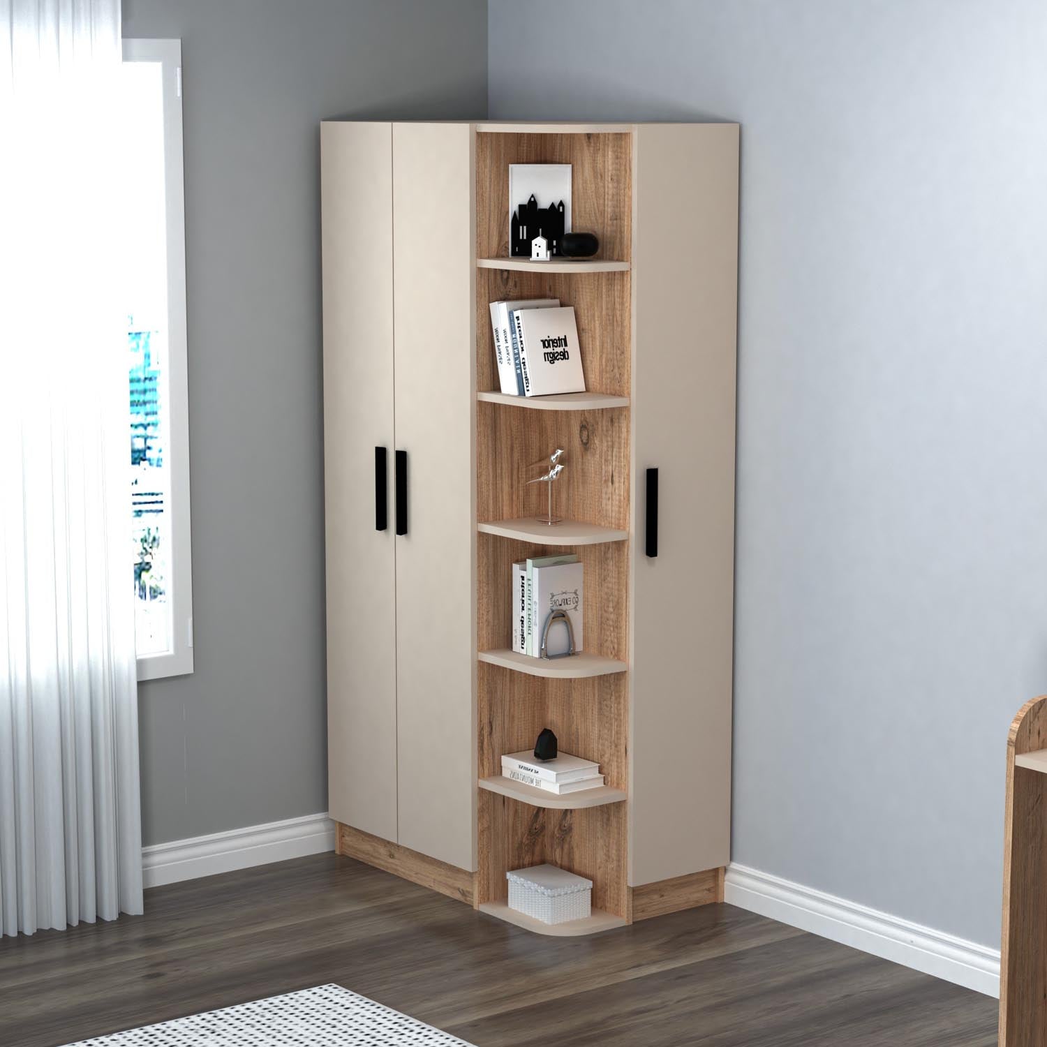 Luses in Atlantische Kiefer Beige präsentiert im Onlineshop von KAQTU Design AG. Garderobe ist von Hanah Home