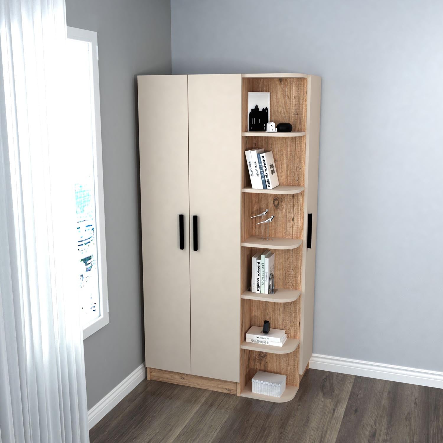 Luses in Atlantische Kiefer Beige präsentiert im Onlineshop von KAQTU Design AG. Garderobe ist von Hanah Home