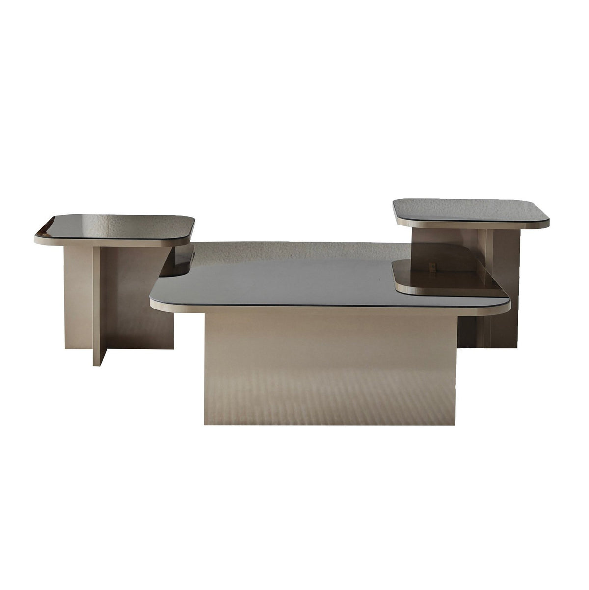 Jazz Sofatisch - Beige
 Bronze in Beige / Bronze präsentiert im Onlineshop von KAQTU Design AG. Couchtisch ist von Hanah Home