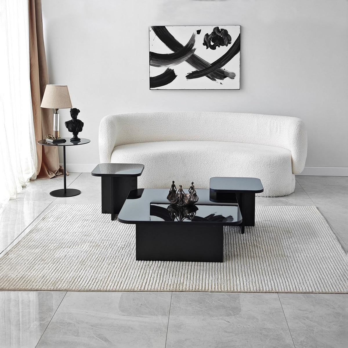 Jazz Sofatisch - Schwarz
 Rauch in Schwarz / Rauch präsentiert im Onlineshop von KAQTU Design AG. Couchtisch ist von Hanah Home