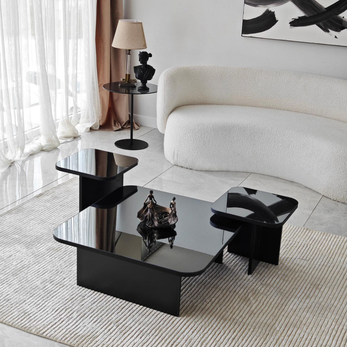 Jazz Sofatisch - Schwarz
 Rauch in Schwarz / Rauch präsentiert im Onlineshop von KAQTU Design AG. Couchtisch ist von Hanah Home